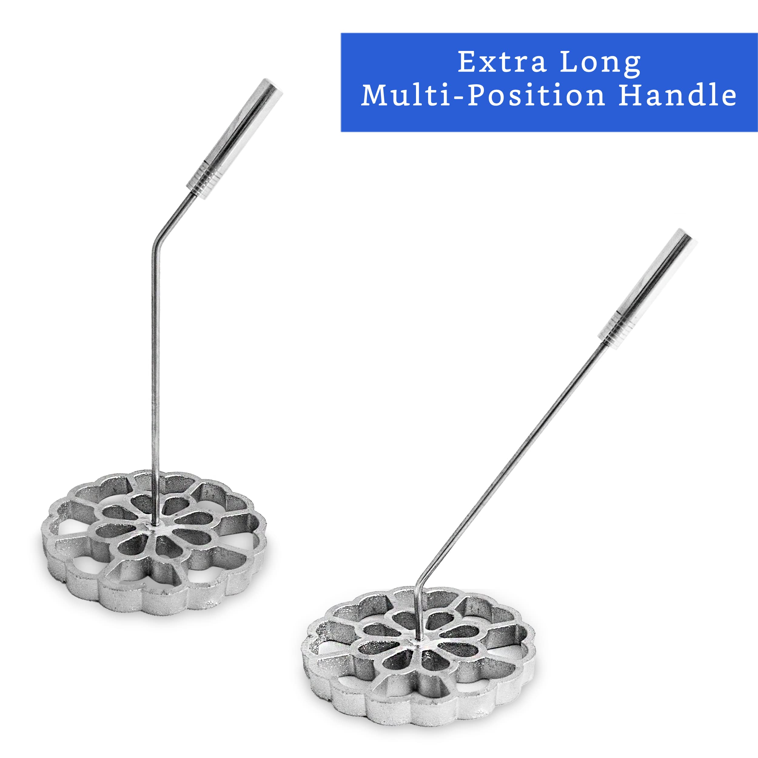 Bunuelos Mold With Handle X-Large (5.7 In Cast Aluminum) - Molde Para Buuelos De Viento Mexicanos - Buuelos De Viento Moldes - B