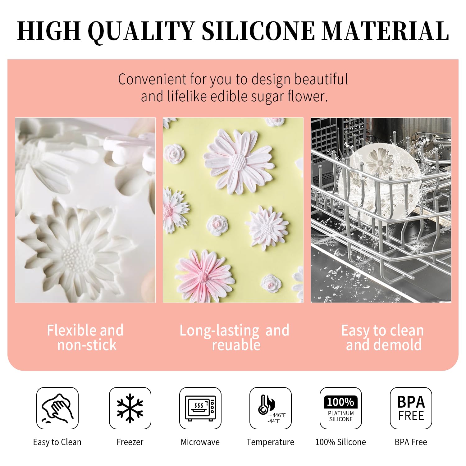 Sunflower Silicone Cookie Buiscuit Baking Molds Decorating Craft Mold
