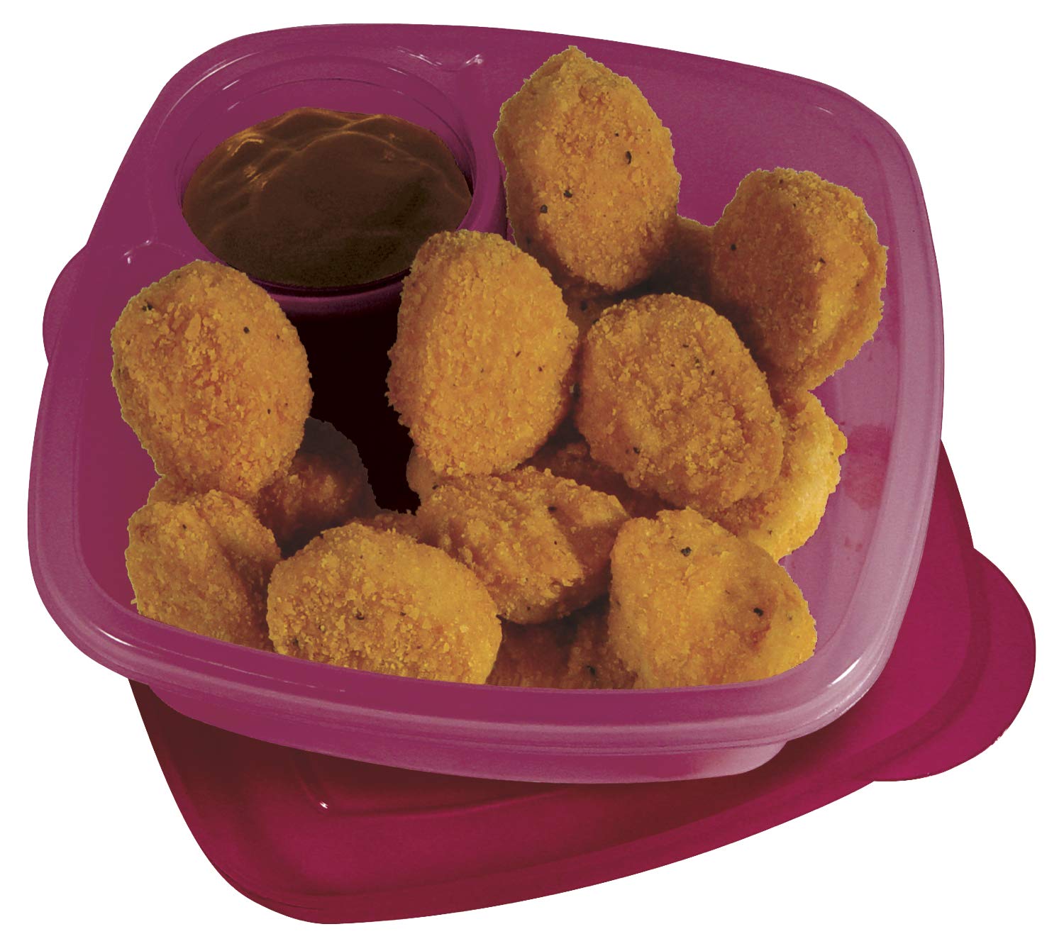 Compac Home Take A Dip 2 The Side Orange-Yellow Compartment Lunch Containers Or Snack Container For On The Go, Dishwasher And Mi