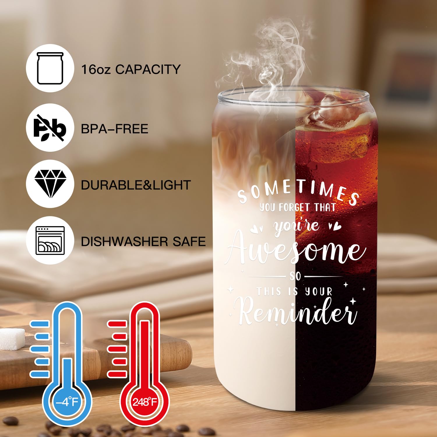 6 Set Employee Appreciation Gifts Bulk, Chaos Coordinator Gifts For Coworker Staff Teacher Nurses, 16Oz Thank You Glass Cups Mak