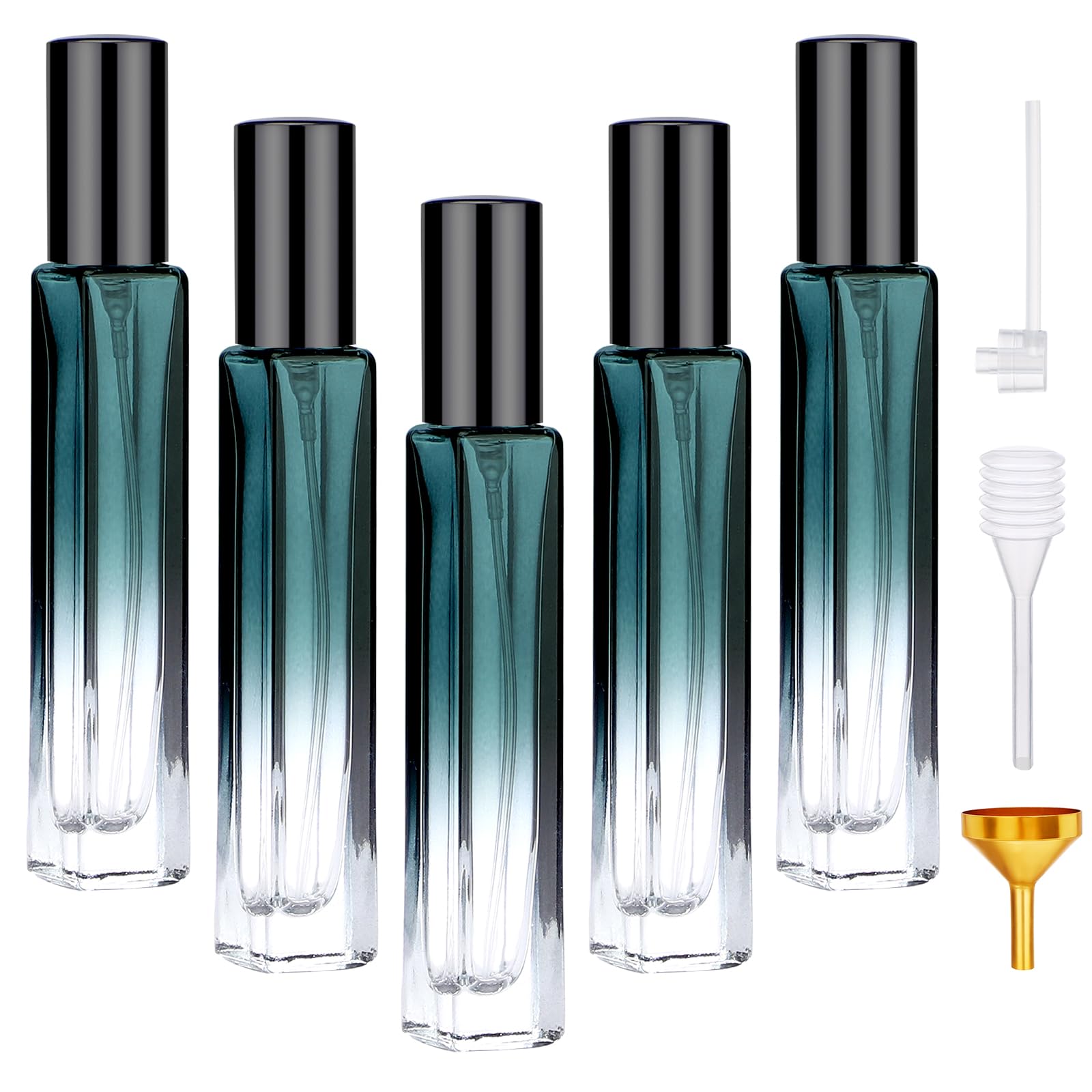 Segbeauty Refillable Perfume Bottle Travel, 5Pcs 10Ml Mini Glass Spray Bottles For Perfume, Empty Fine Mist Cologne Sprayer Port