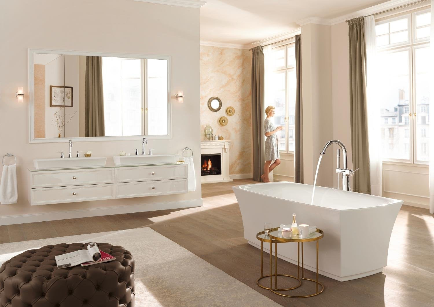 Grohe 40630000 Grandera Towel-Ring, Starlight Chrome