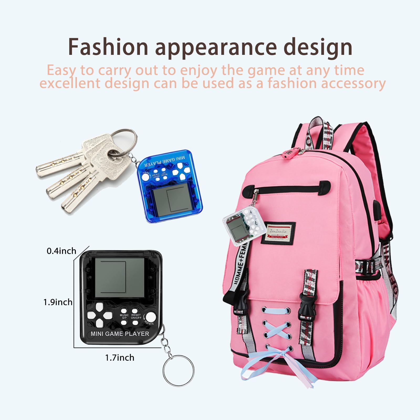 Djmumu 12Pcs Mini Games Party Favors Keychains For Kids Video Game Party Favors Video Game Keychains For Backpack Birthday Schoo