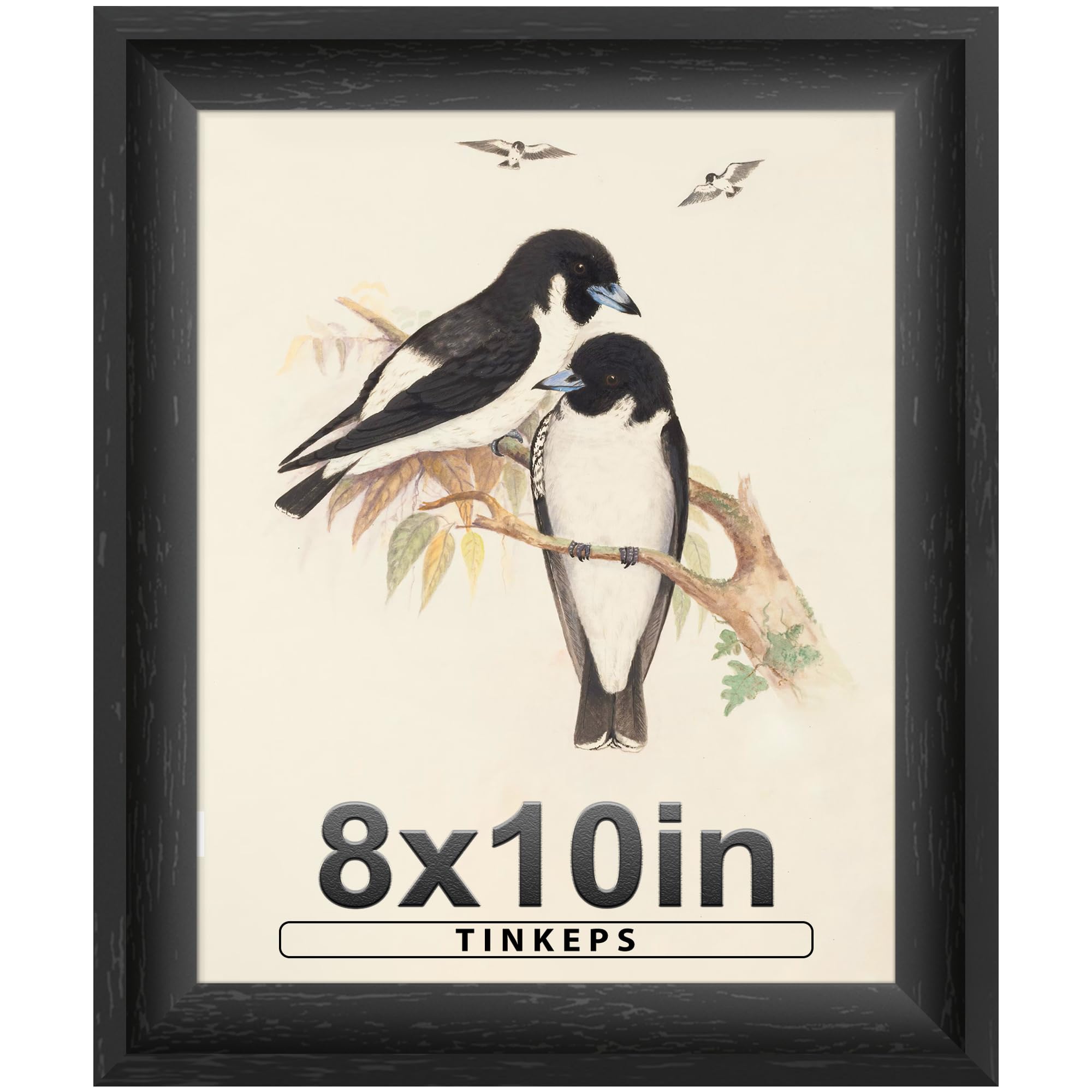 Tinkeps 8x10 Picture Frame Black, Wide Border, Durable 8 x 10 Wall Gallery Poster Photo Frame for Wall Hanging or Tabletop