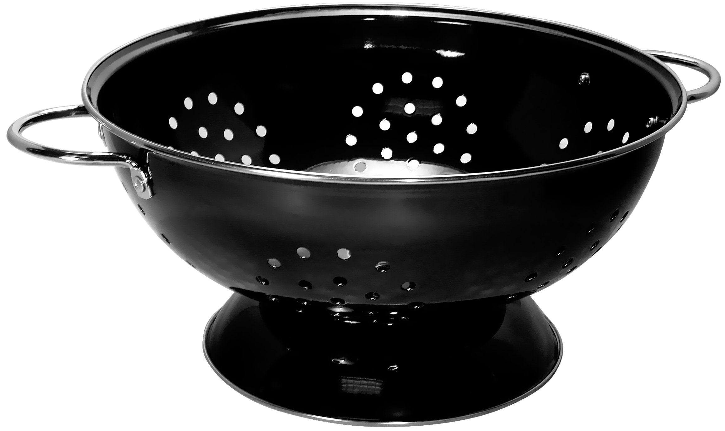 Calypso Basics By Reston Lloyd Powder Coated Enameled Colander, 7-Quart, Black