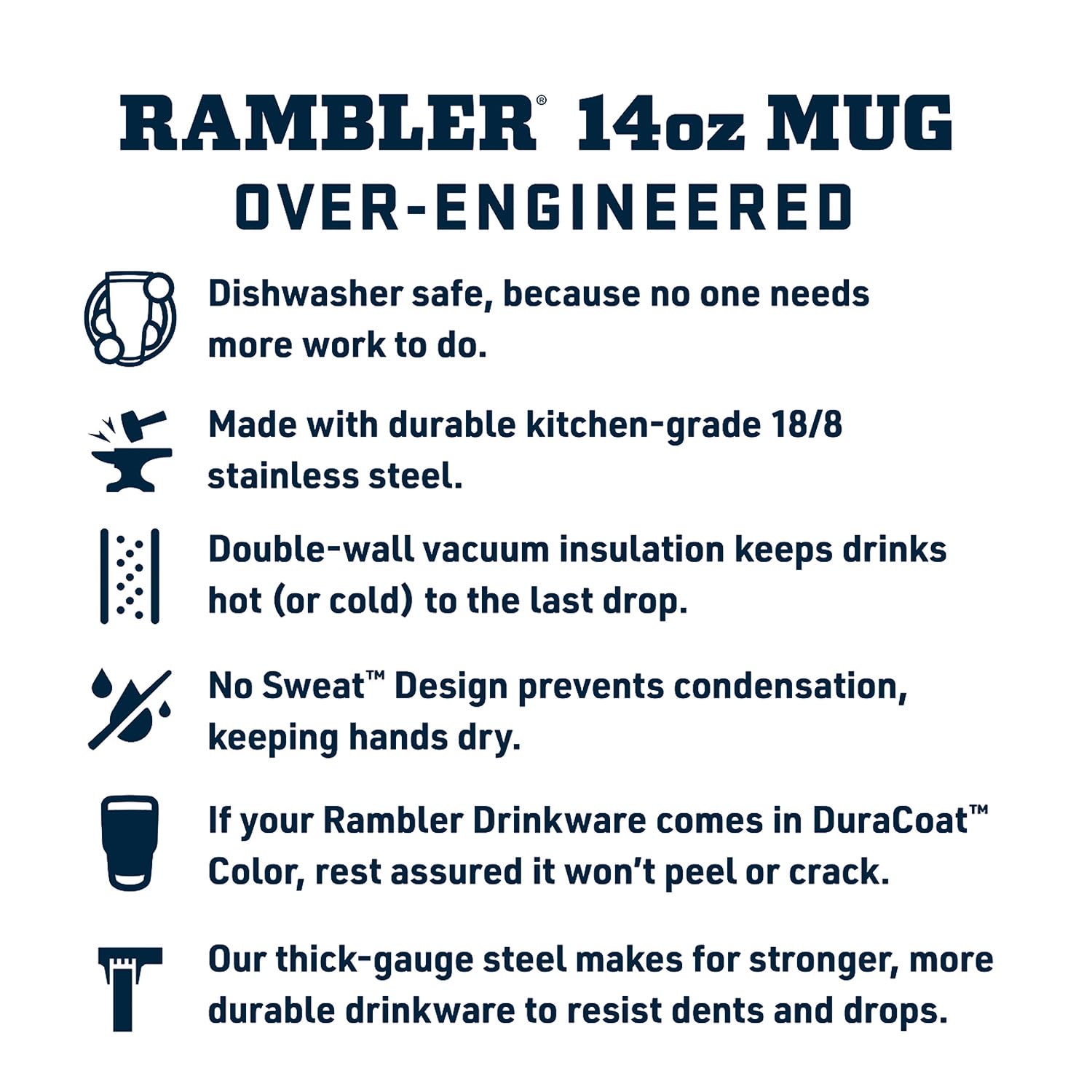 Yeti Rambler 14 Oz Stackable Mug, Vacuum Insulated, Stainless Steel With Magslider Lid, Big Wave Blue