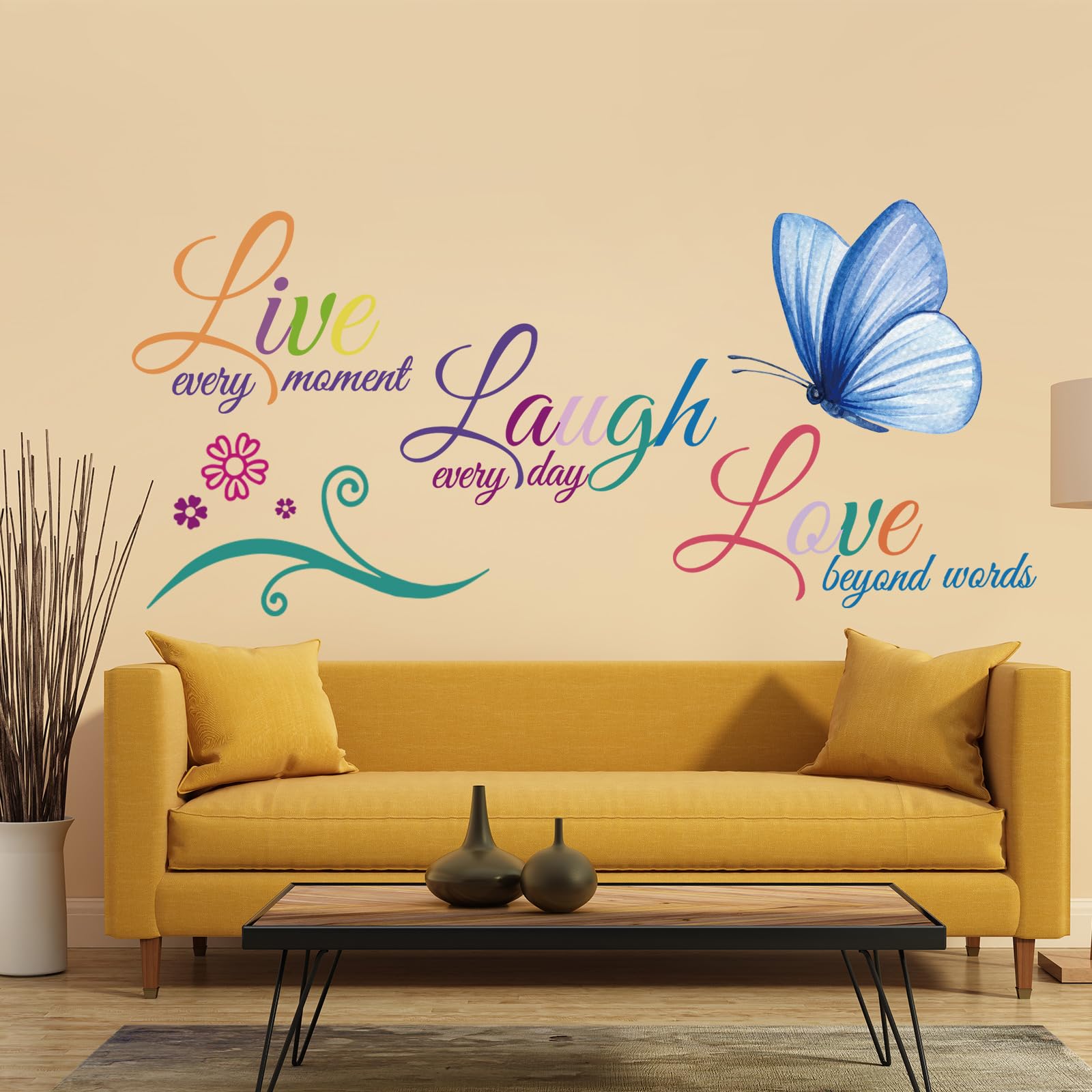 Zonon 3 Sheets Vinyl Wall Quote Stickers Love Faith Hope Family Inspirational Stickers Motivational Wall Decals Bible Verse Insp