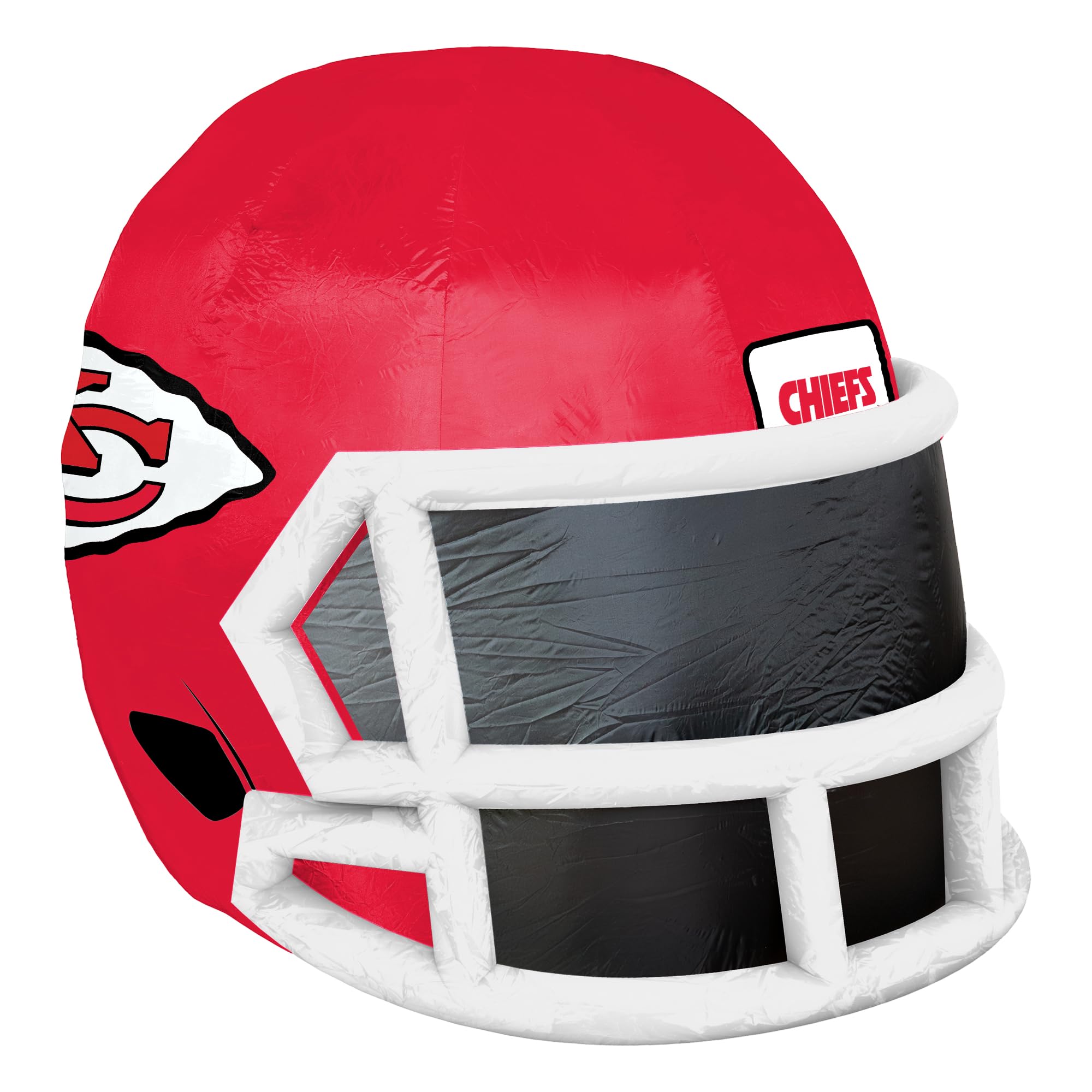 Sporticulture NFL Kansas City Chiefs 4ft Inflatable Helmet with LED Lights & Built-in Blower - Merchandise Decor Ideal for Lawn,