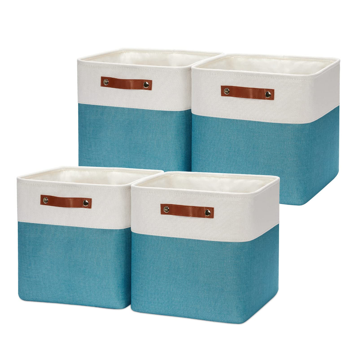 Hnzige Cube Storage Basket(4 Pack ) Collapsible Baskets For Shelves,Dog Toys,Book,12X12 Fabric Storage Cube Bins Set For Room,Of
