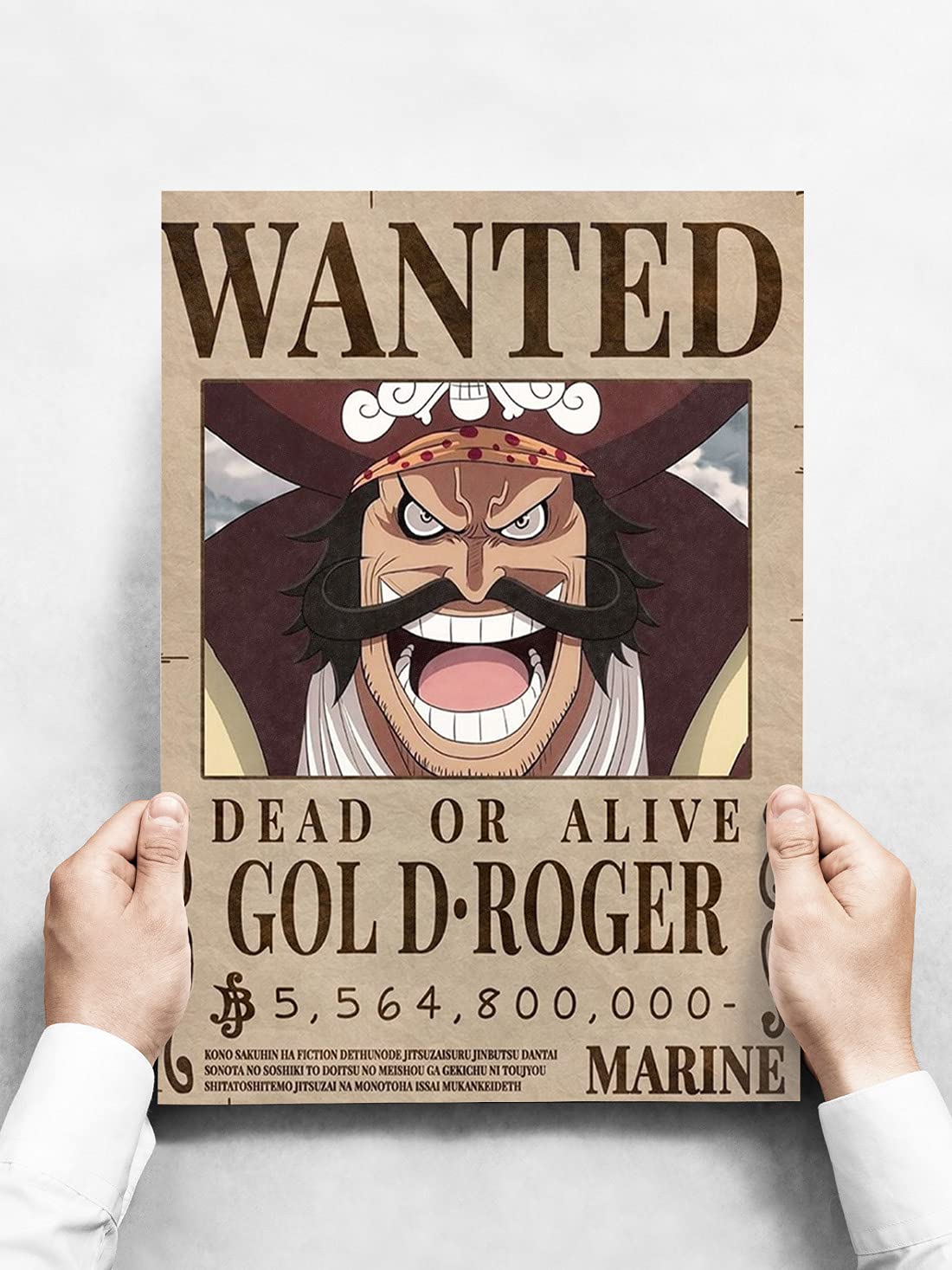 ComicSense.xyz One Piece Anime Gol D Roger (Pirate King) Wanted Bounty Poster