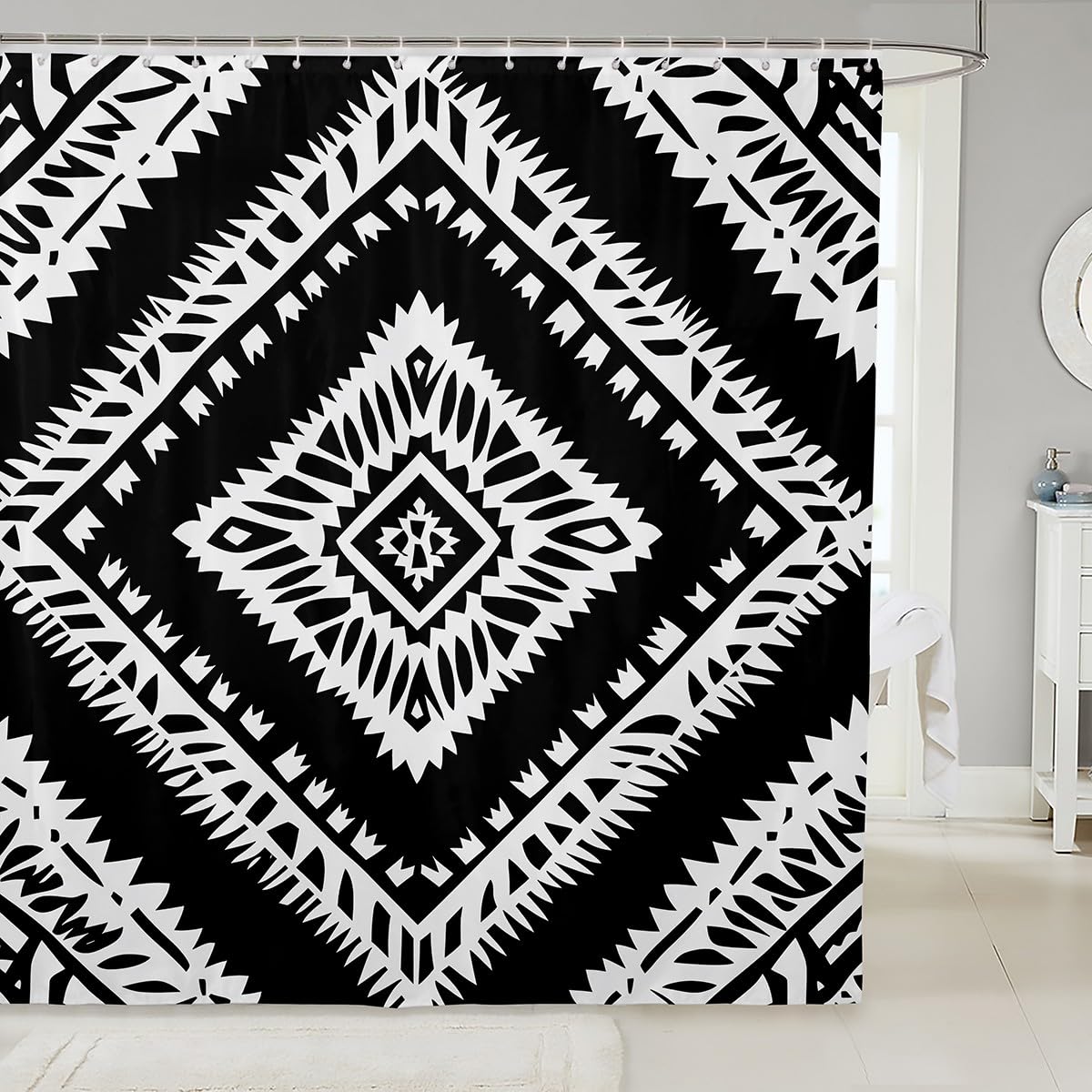 Feelyou Southwest Shower Curtain for Bathroom Decor Boho Bath Curtain for Stalls Bathtubs Modern Art Bathroom Accessories Tribal