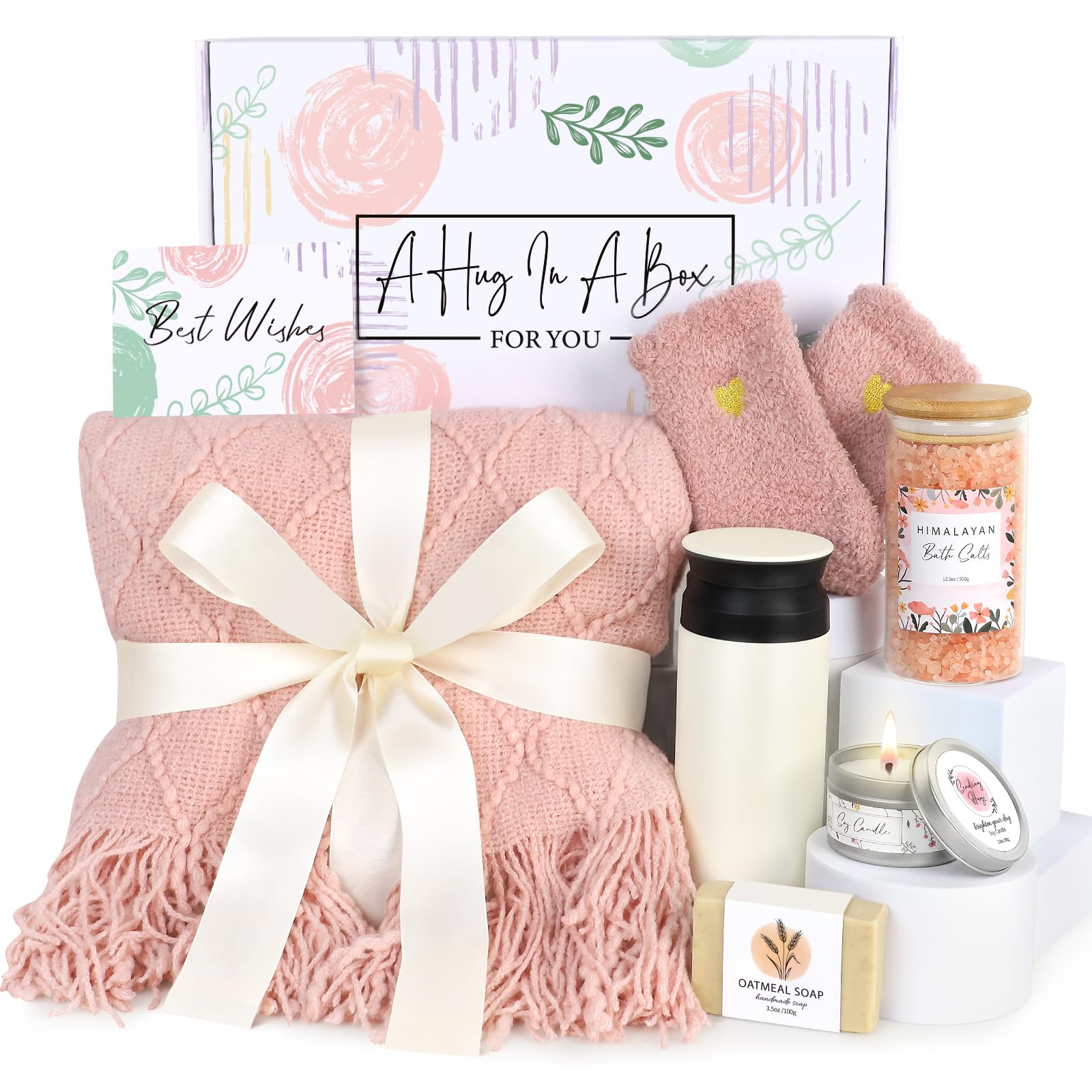 Get Well Soon Gifts For Women - Sympathy Gift Basket, Self Care Gifts For Women, Sending A Hug Care Package, After Surgery Gifts