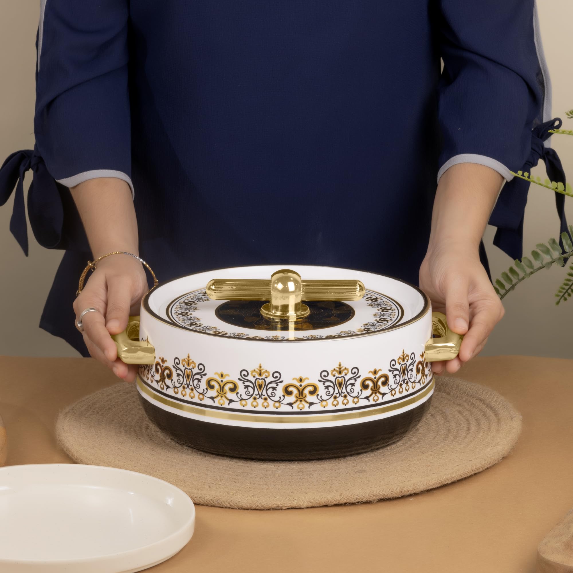 Selvel Elegance Casserole | Advanced Pu Insulation | Elegant Design Hot Pot | Hot Case Keeps Food Hot & Fresh For Hours | Serve