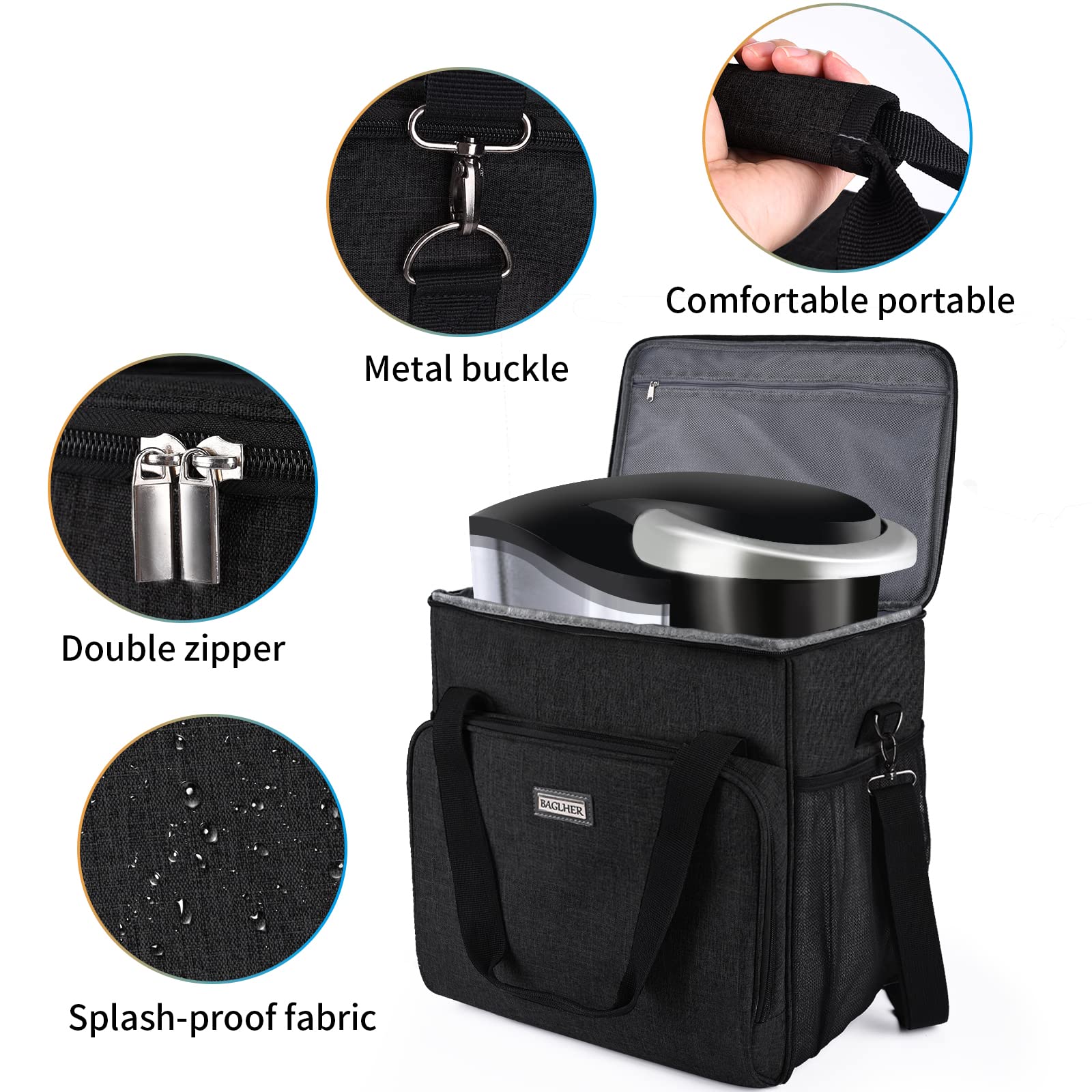 Baglher Coffee Maker Storage Bag, Waterproof Travel Carrying Organizer Case, Suitable For Kering Coffee Machines And Other Acces