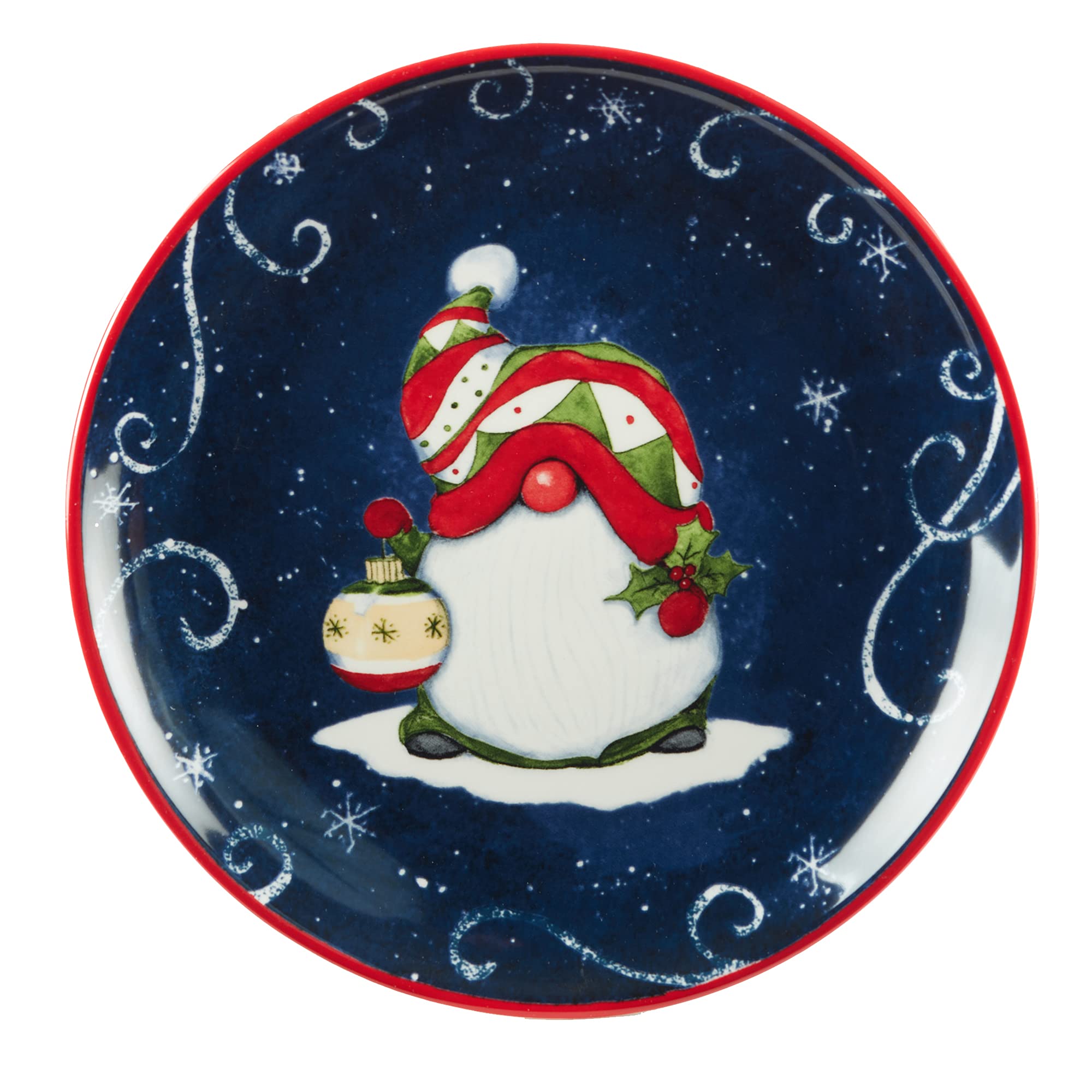 Certified International Holiday Magic Gnomes 9'' Dessert/Salad Plates, Multicolor, Medium, Set Of 4