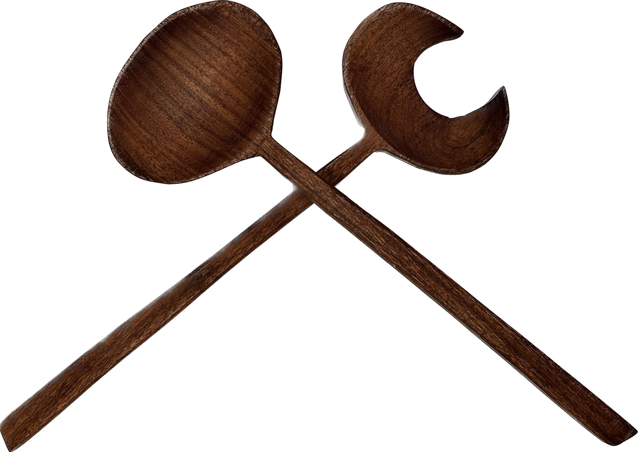 Mountain Woods Set Of 2 Luxury & Elegant Acacia Salad Server/Utensil Set - 12''