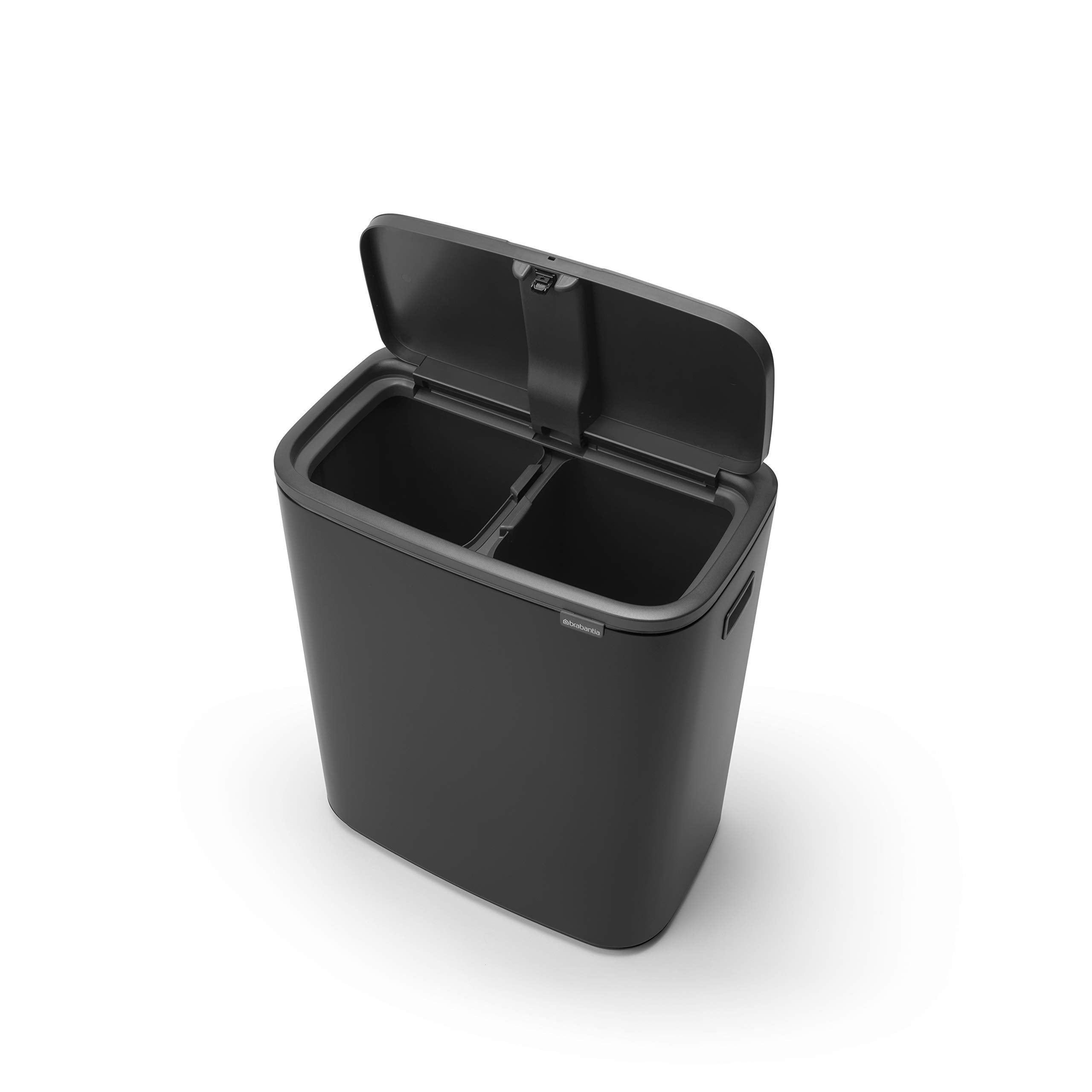 Brabantia Bo Touch Bin Recycling  2 x 30L  2 Inner Buckets (2x30L)  Matt Black