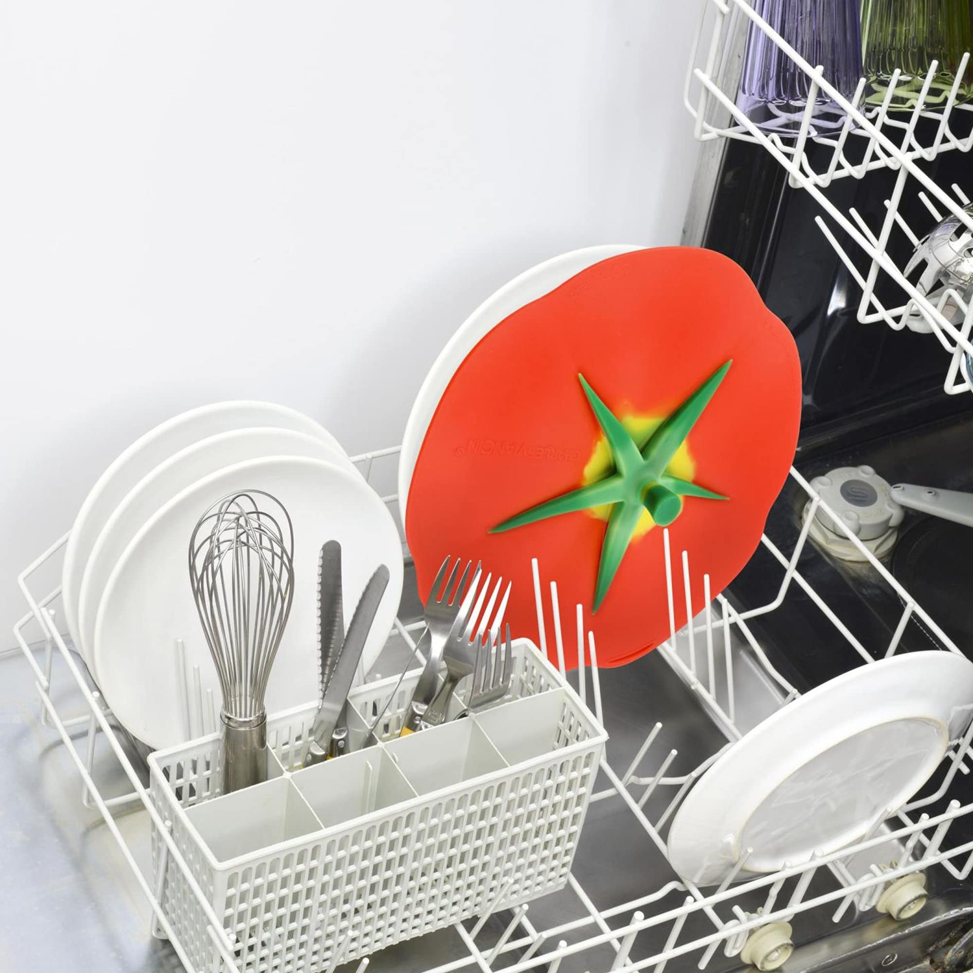 Charles Viancin - Tomato Silicone Lid For Food Storage And Cooking - 6''/15Cm - Airtight Seal On Any Smooth Rim Surface - Bpa-Fr