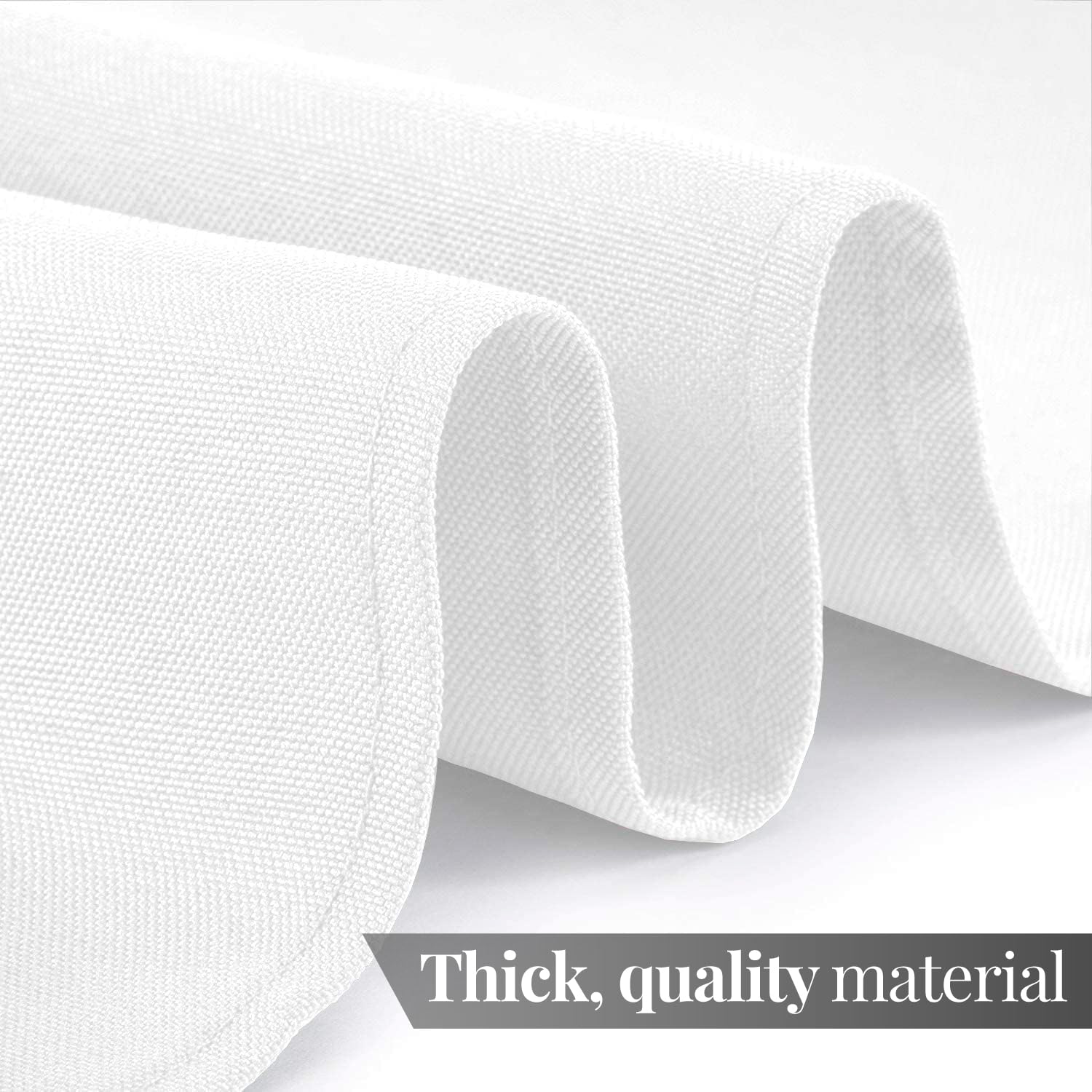 Wealuxe White Table Cloths For 6 Foot Rectangle Tables, 2-Pack, 60X102 Inches, Water, Stain And Wrinkle Resistant, 200 Gsm Washa