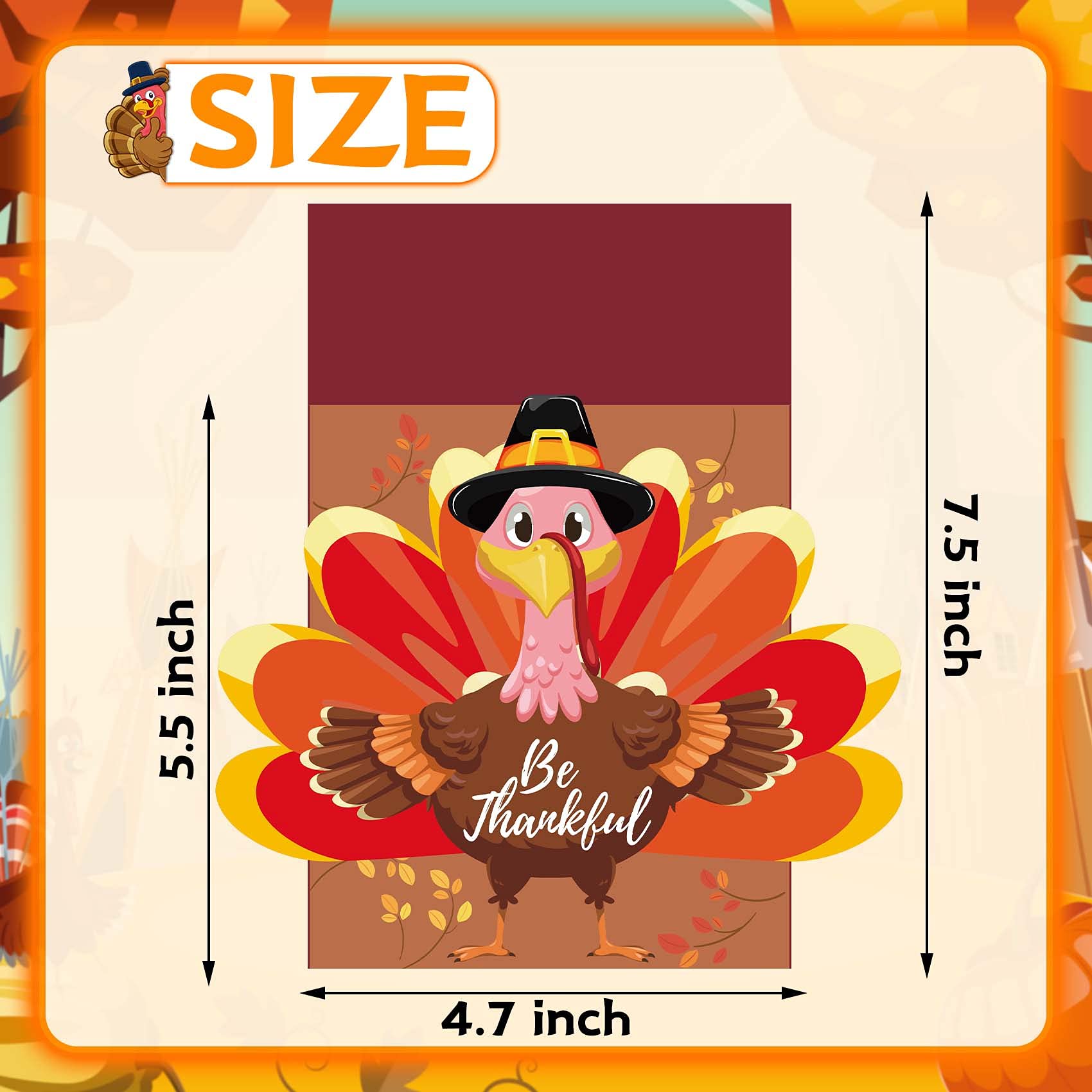 Thanksgiving Cutlery Holder Set 24Pcs Thanksgiving Table Decor Set Thanksgiving Table Setting Decorations Thanksgiving Turkey Ut