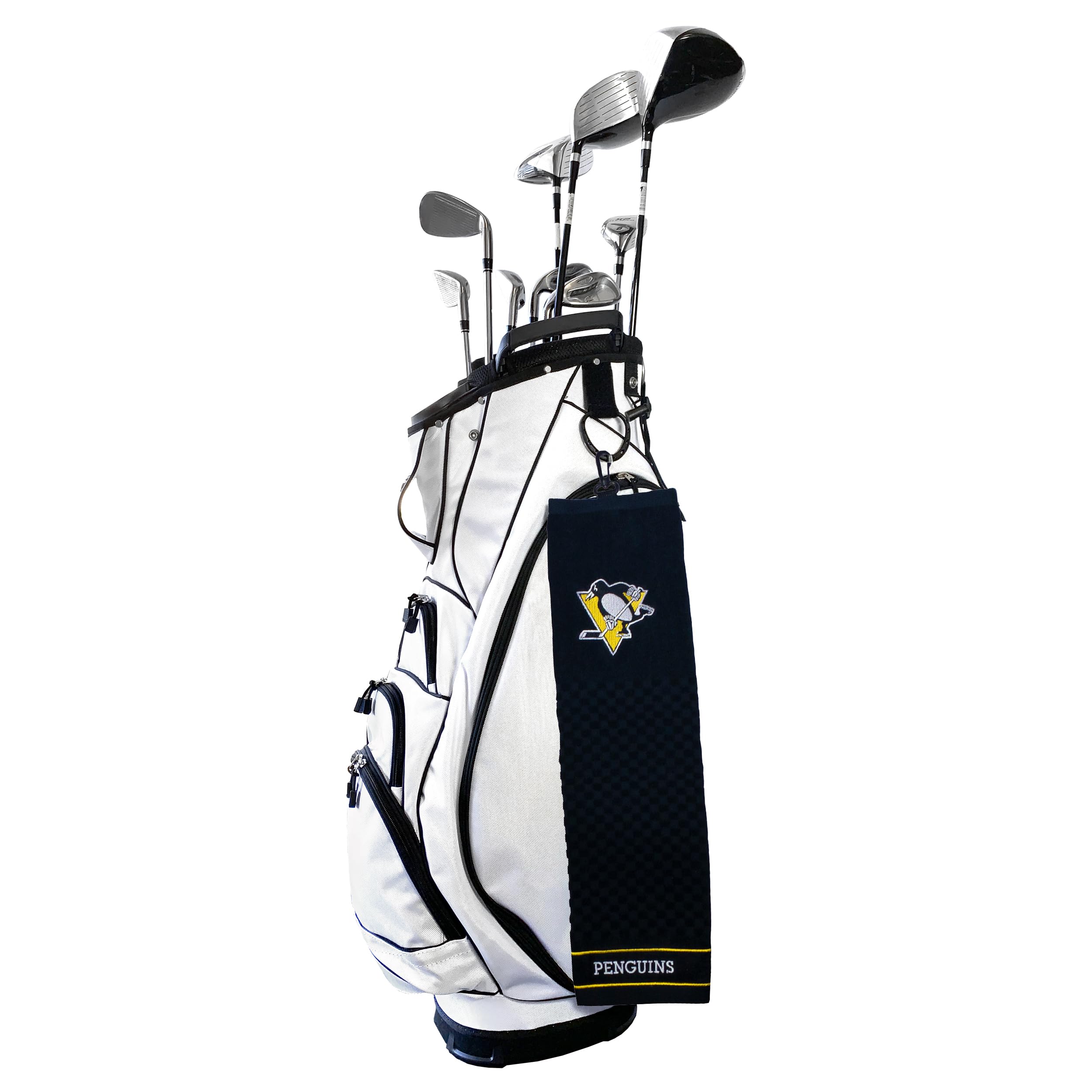 Team Golf Nhl Pittsburgh Penguins Embroidered Golf Towel Embroidered Golf Towel, Checkered Scrubber Design, Embroidered Logo