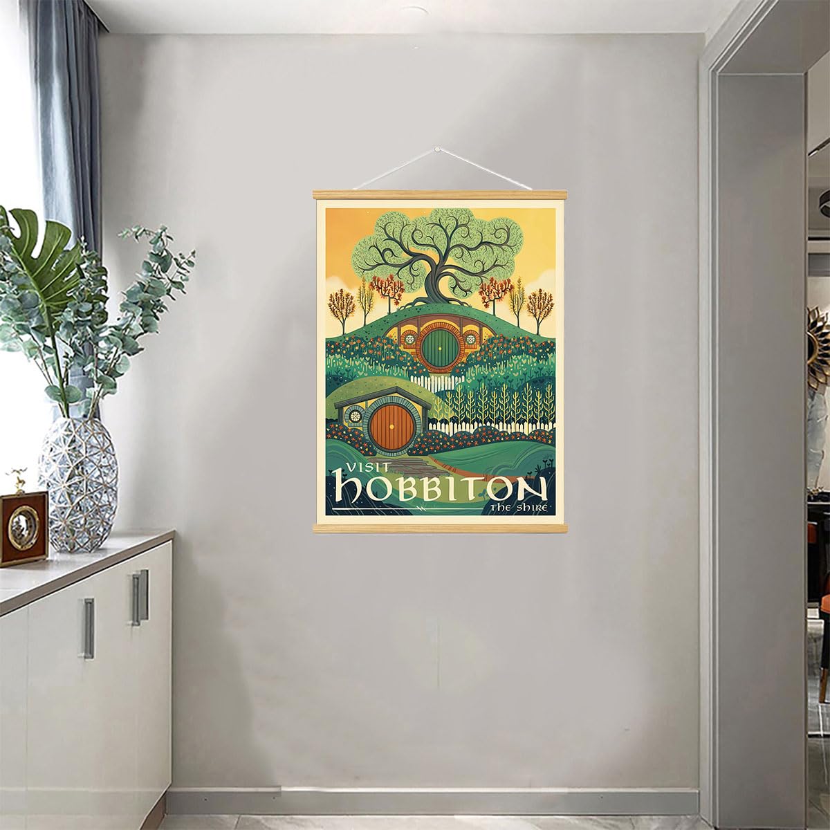 Meksular Middle Earth Landscape Wall Art Prints Canvas PaintingFantasy Posters, Wall Pictures, For Travel Gift, Canvas Art with