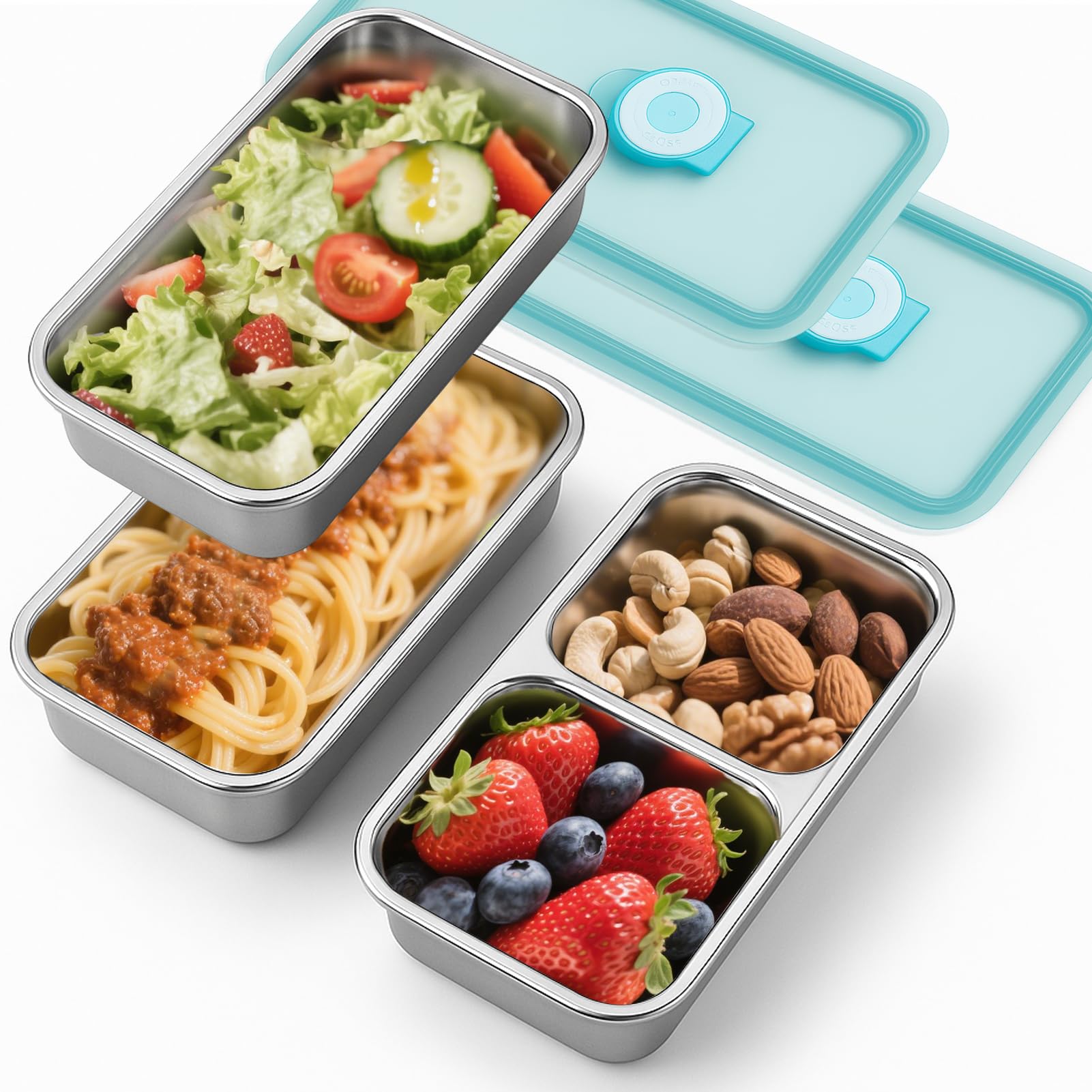 Stainless Steel Snack Containers 3Pcs