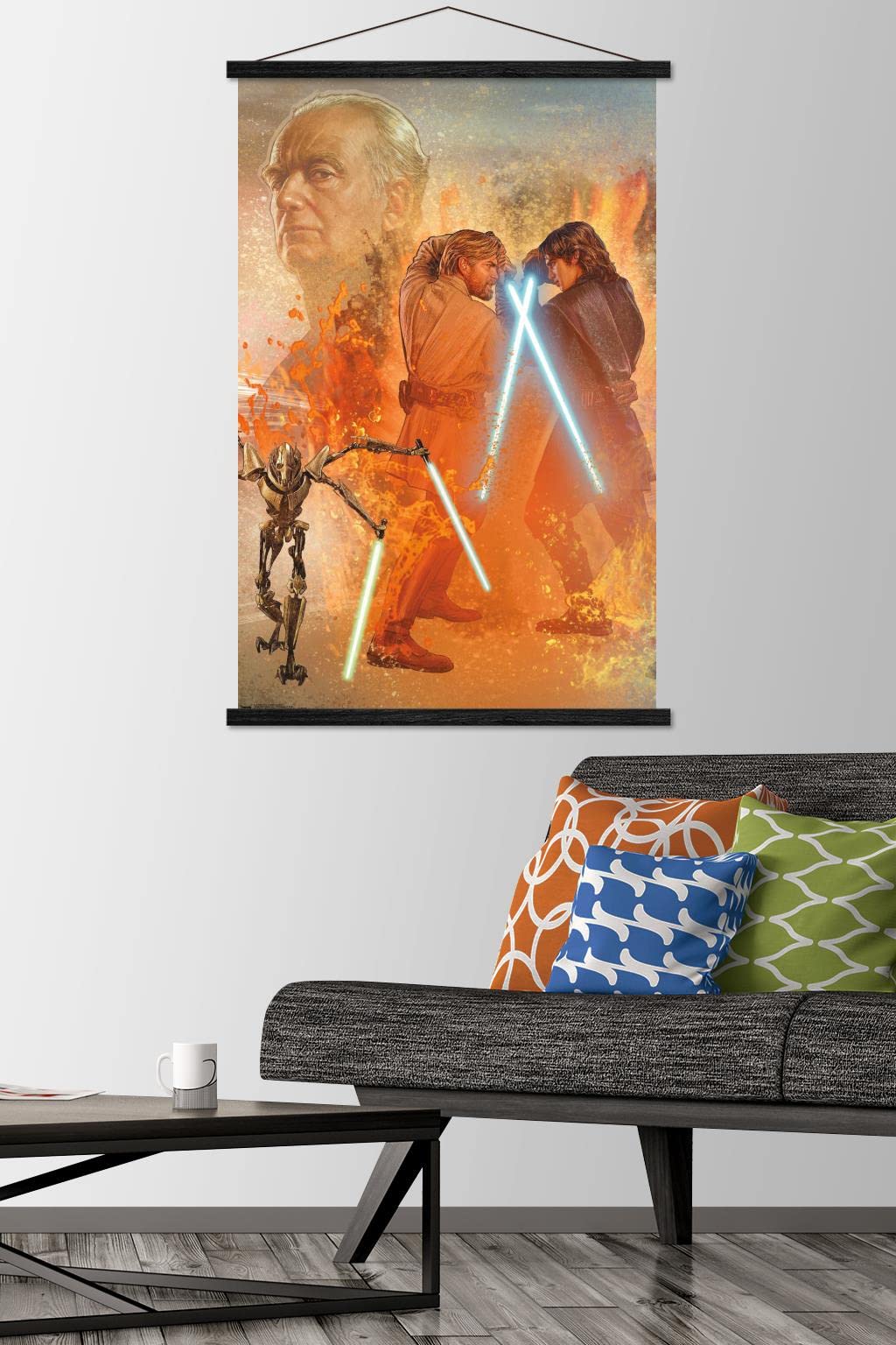 Trends International Star Wars: Revenge Of The Sith - Celebration Mural Wall Poster, 22.375'' X 34'', Premium Print And Black Ha