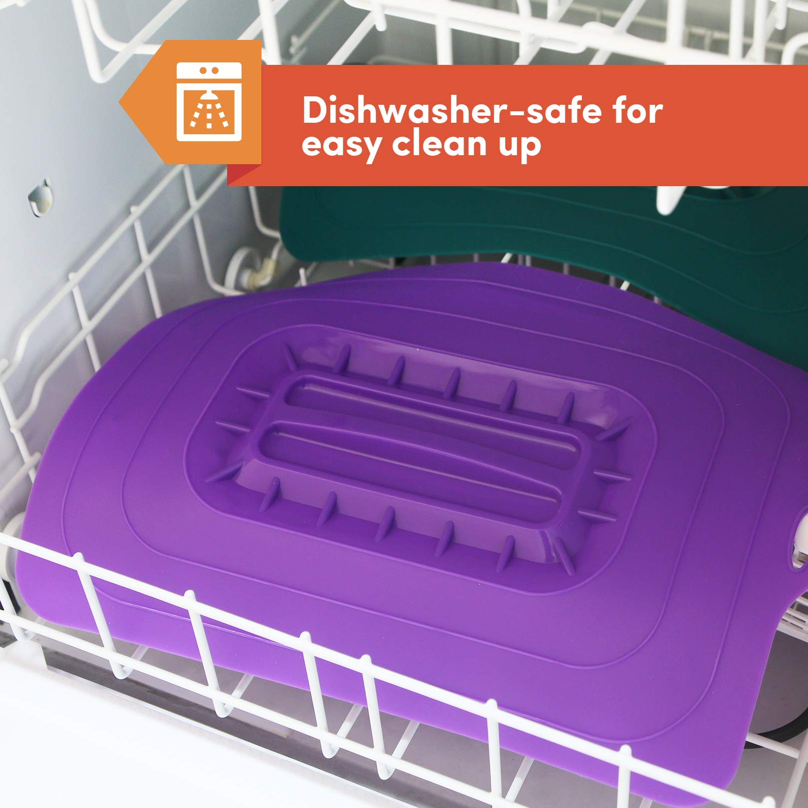 Elite Gourmet Maxi-Matic Ecl-3016 Rectangular Silicone Suction Lids And Food Covers Fits Various Sizes Of Casseroles, Baking Pan