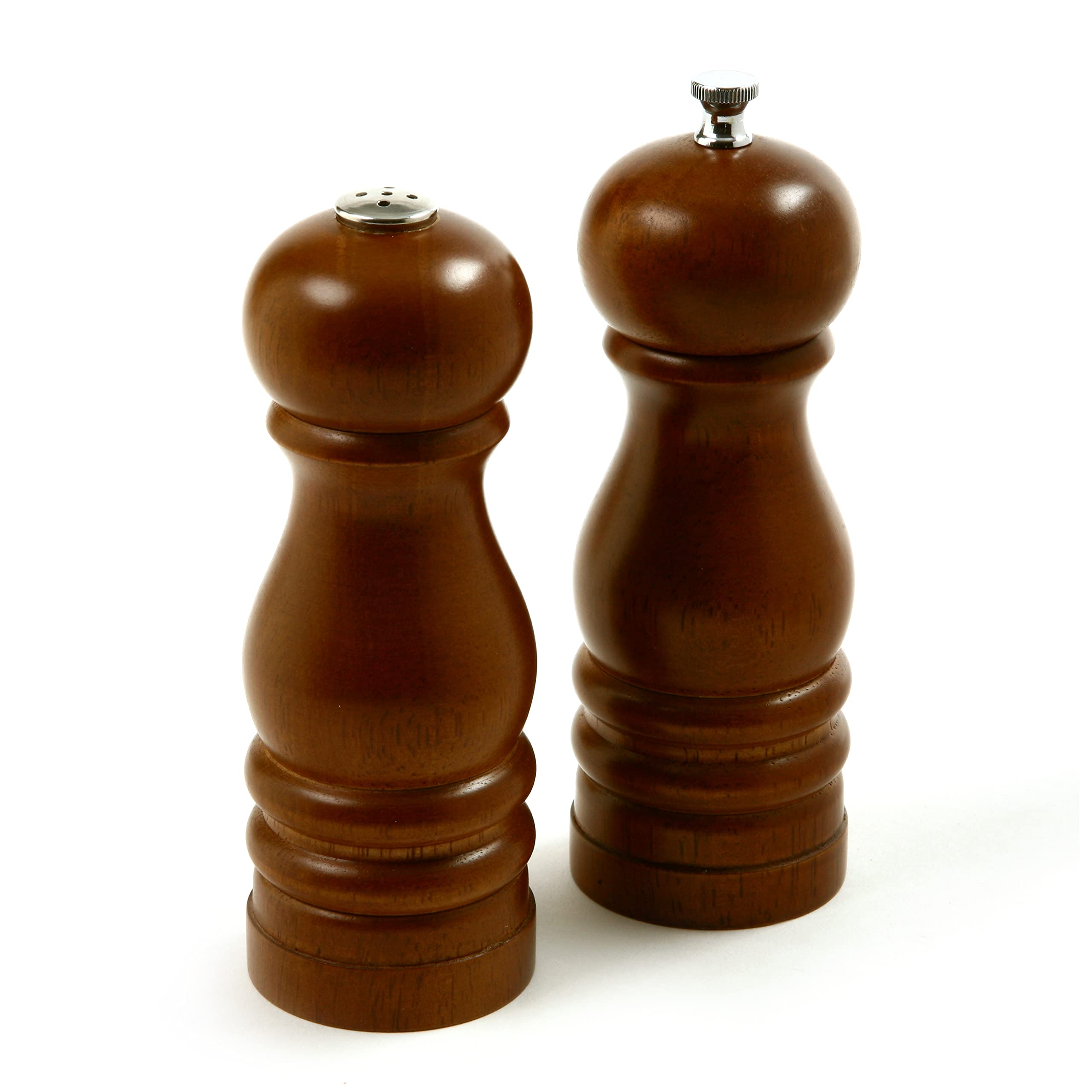 Norpro 6 Inch Peppermill and Salt Shaker Set, 6in/15cm, as shown