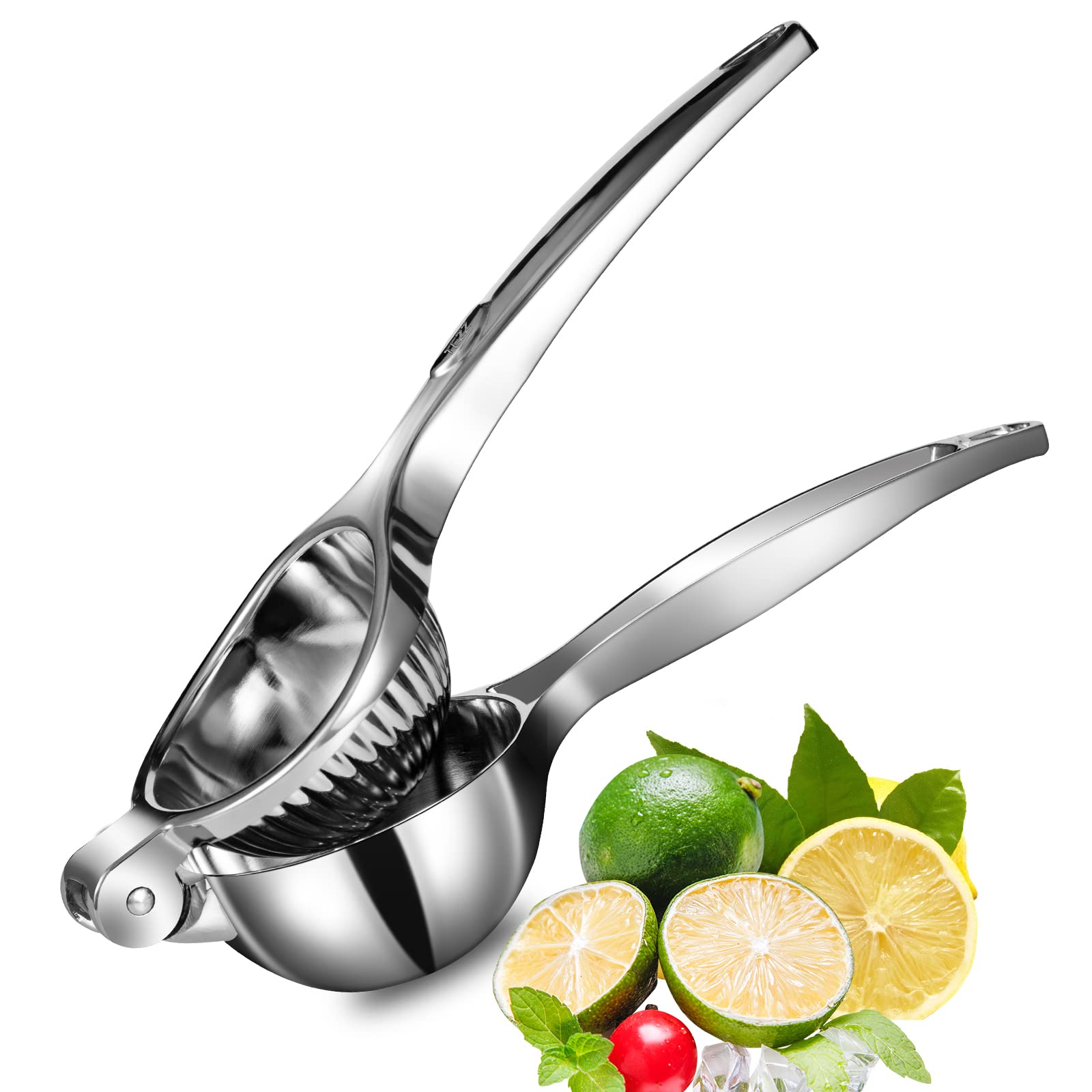 Tezz Premium Lemon Squeezer, Large Heavy Duty Handhelp Juicer For Lemon, Stainless Steel Hand Press Citrus Juicer, Lime Squeezer