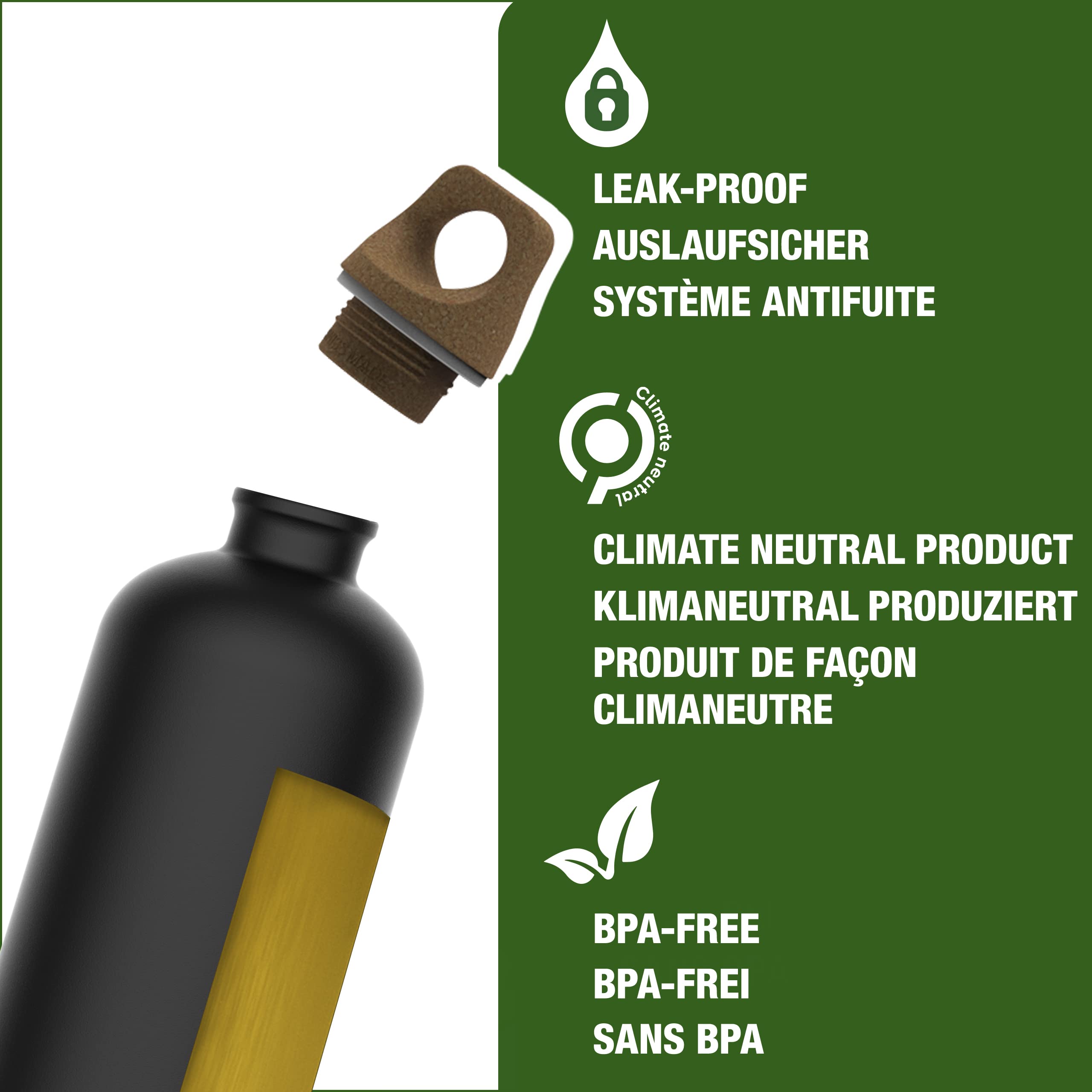 Sigg - Aluminum Water Bottle - Traveller Myplanet Direction Plain - Climate Neutral Certified - Suitable For Carbonated Beverage