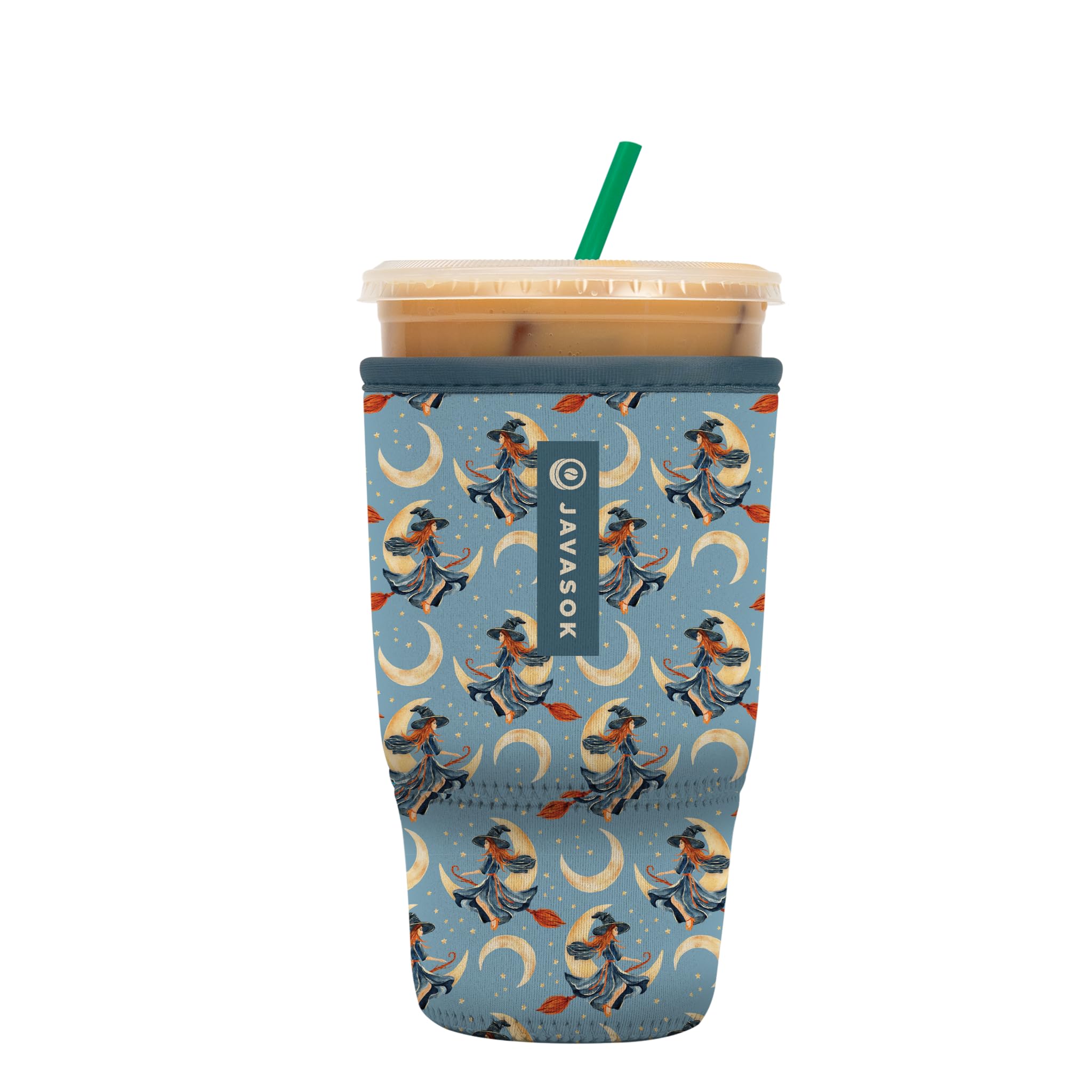 Sok It JavaSok Iced Coffee & Cold Soda Insulated Neoprene Cup Sleeve (Witching Hour, Large: 30-32oz)