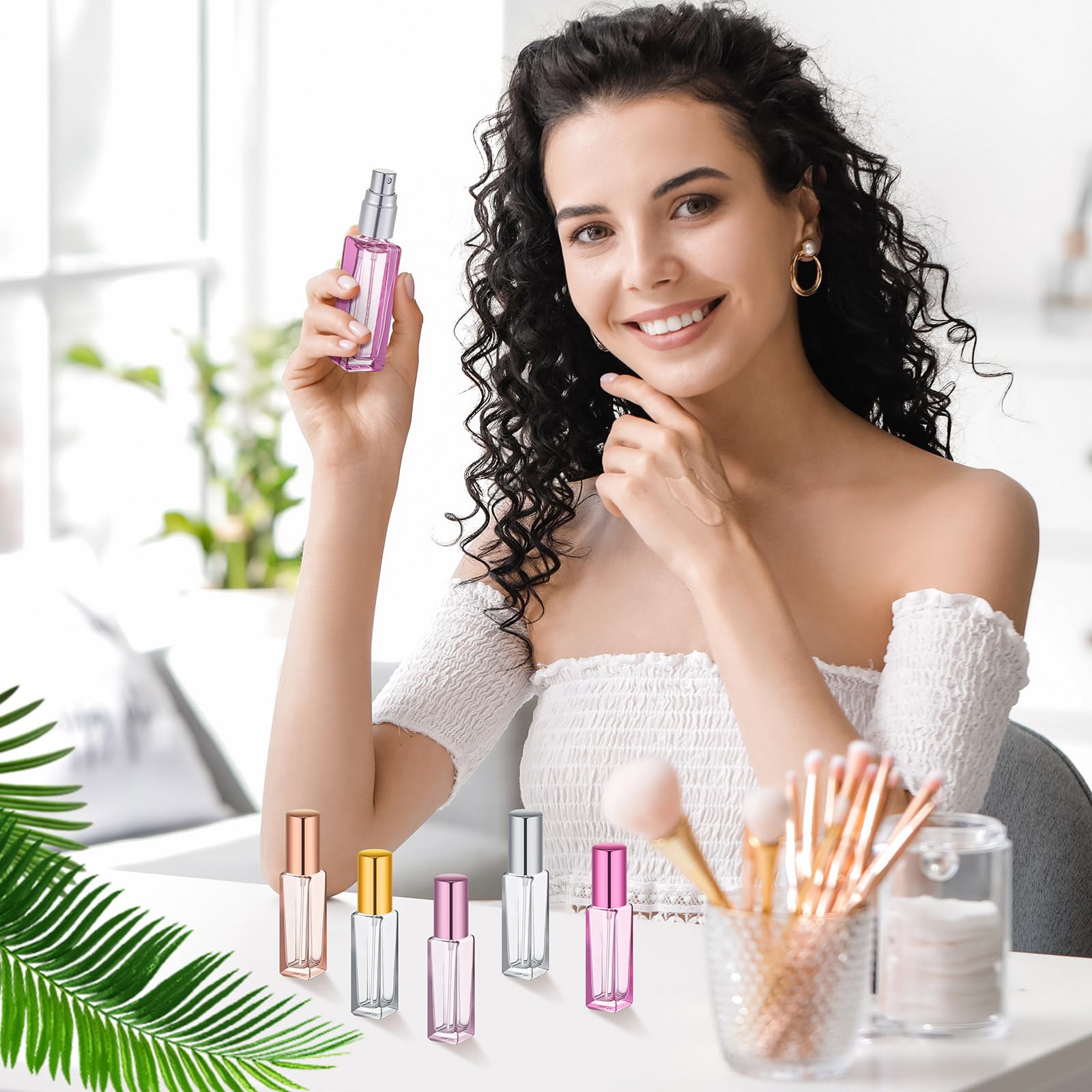 Singhoow 20 Pcs 10 Ml Perfume Travel Refillable, Mini Cologne Perfume Bottles Empty, Portable Sprayer For Travel Size Spray Bott