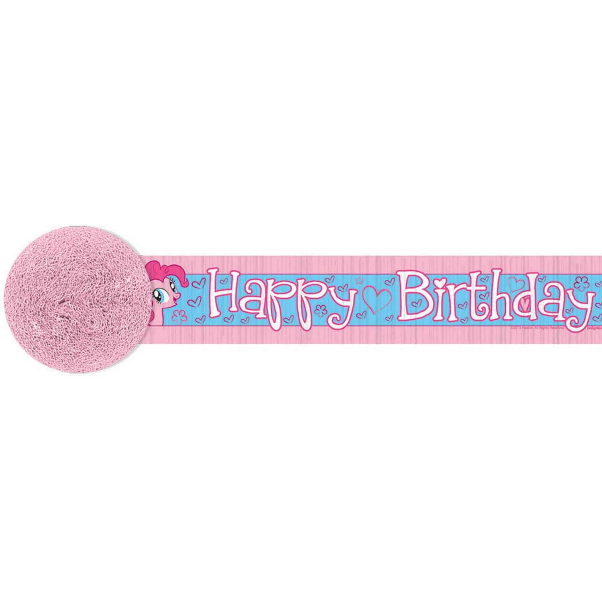 Amscan Charming My Little Pony Friendship Crepe Streamer Birthday Party Decoration (1 Piece), 30', Multicolor