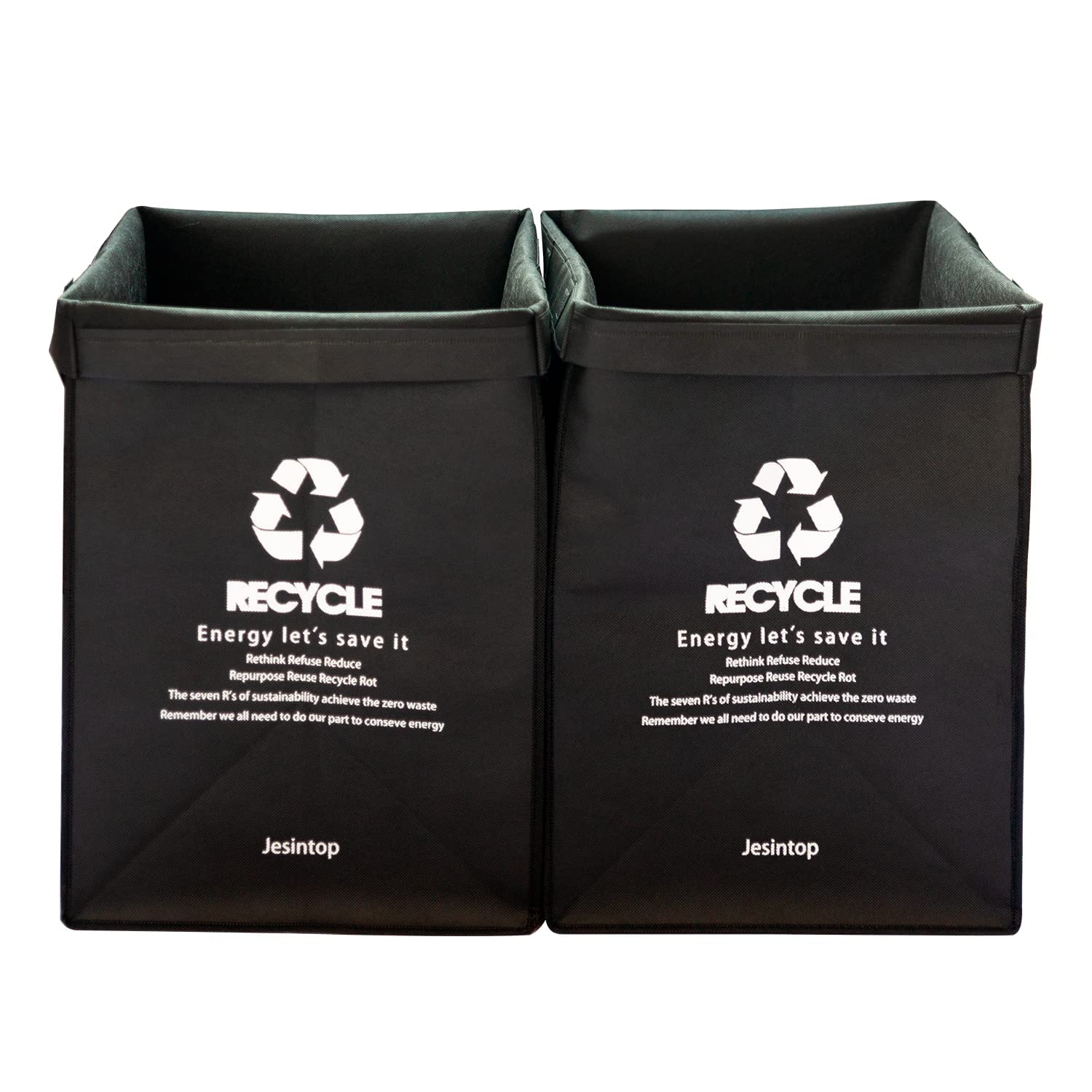 Jesintop Recycle Bins For Kitchen,Ultra-Large Capacity Recycle Waste Bin Bags For Kitchen Home Trash Sorting Bins Organizer Bask