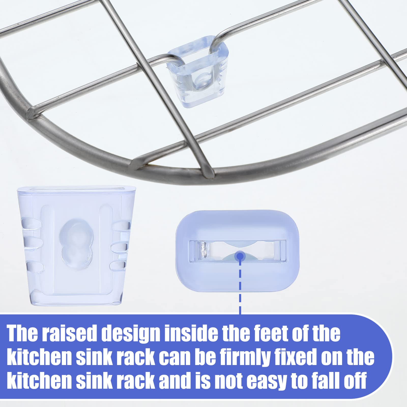 30 Pieces Kitchen Sink Rack Rubber Feet For Kitchen Sink Grid 30 Pieces Rubber Wire Bumpers Sink Protectors For Kitchen Sink Sin