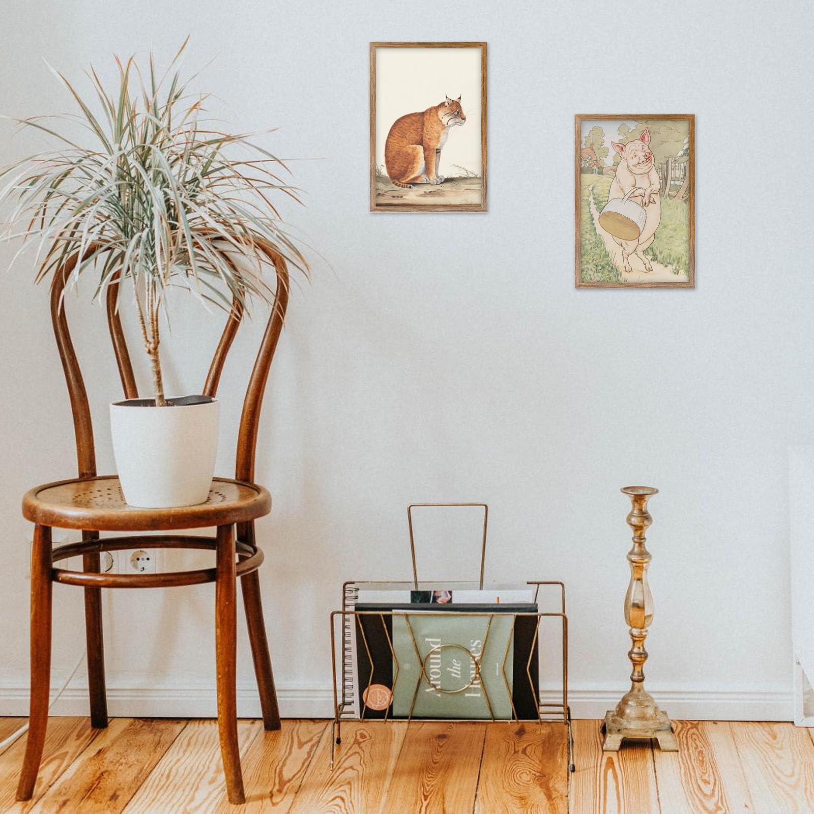 THCASITO Picture Frames 11x17 Rustic Brown Photo Frames without Mat for Wall and Tabletop Decor, Set of 2