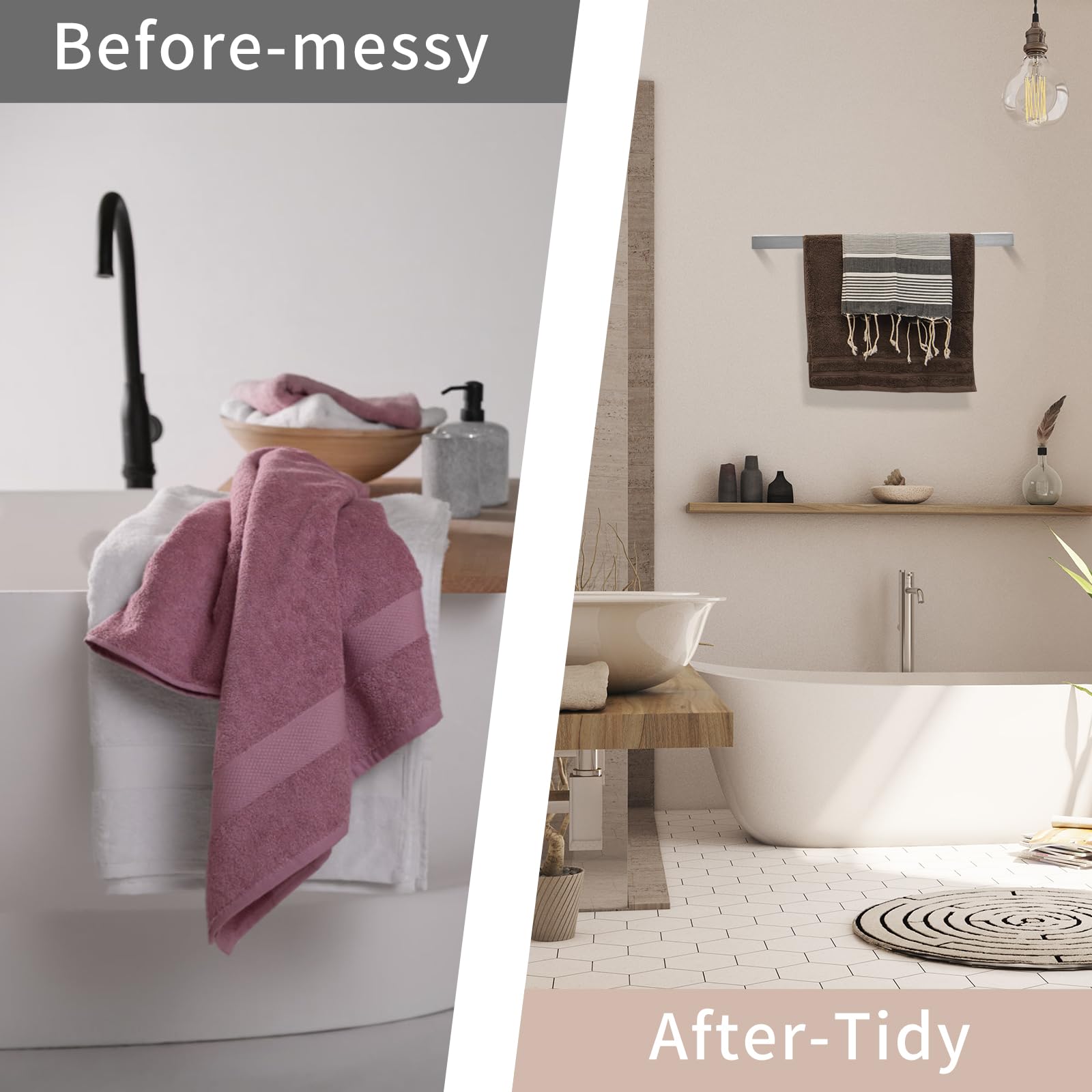 Fapully 8 Piece Bathroom Accessories Set Stainless Steel,Bathroom Hardware Set Brushed Nickel Wall Mounted