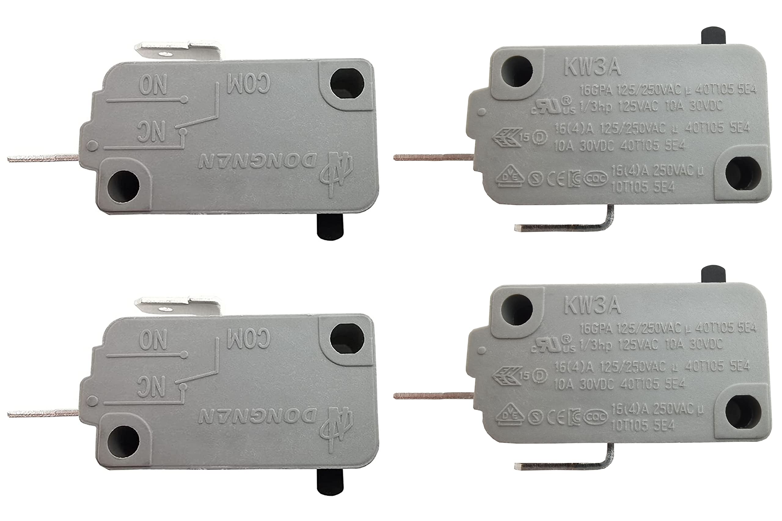 Kw3A Microwave Oven Door Switch 16A 125/250V Door Interloc (2 Normally Open And 2 Normally Close)