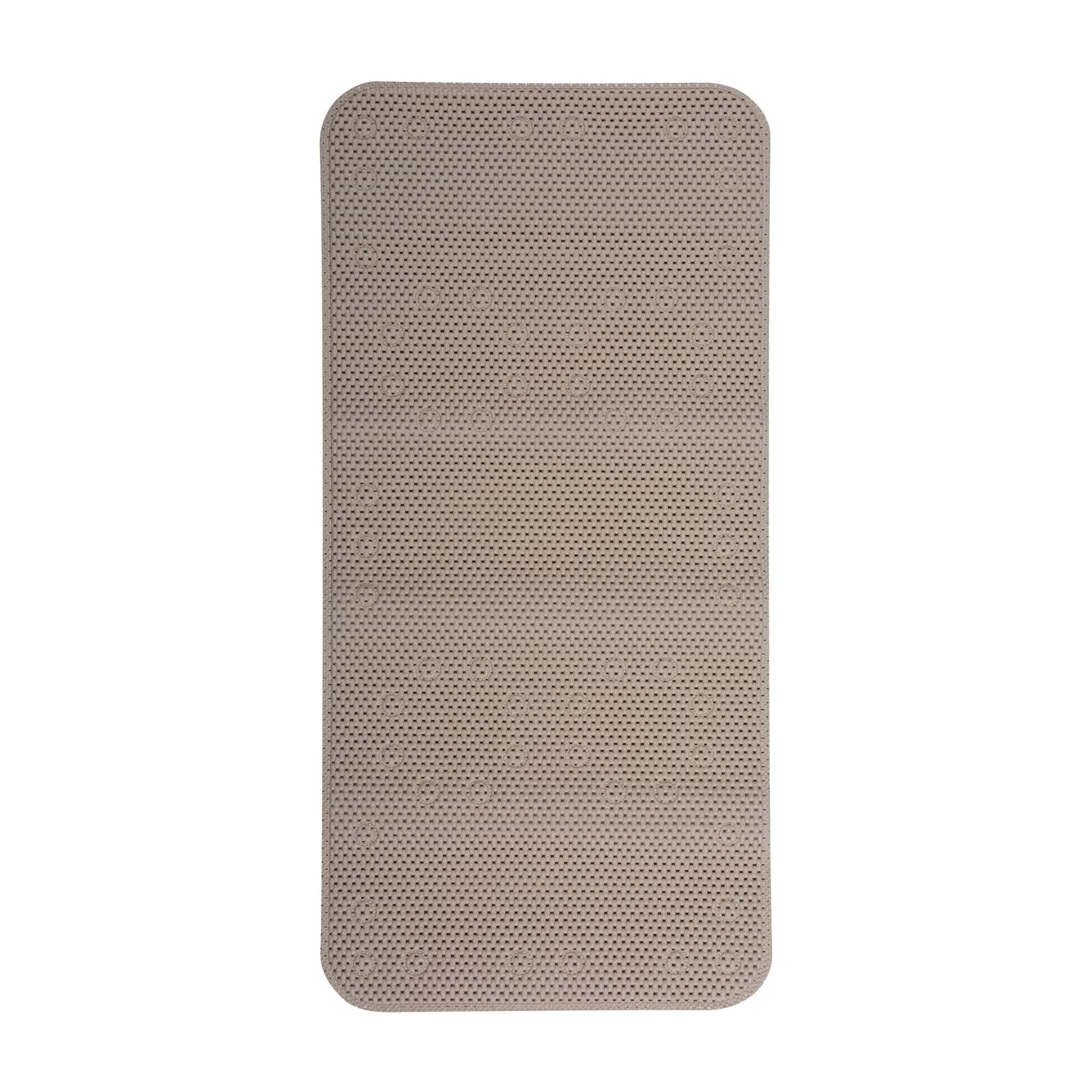 Clorox By Duck Brand Cushioned Foam Bathtub Mat, Non Slip Bath Mat With Suction Cups For Comfort And Safety, 17'' X 36'', Taupe