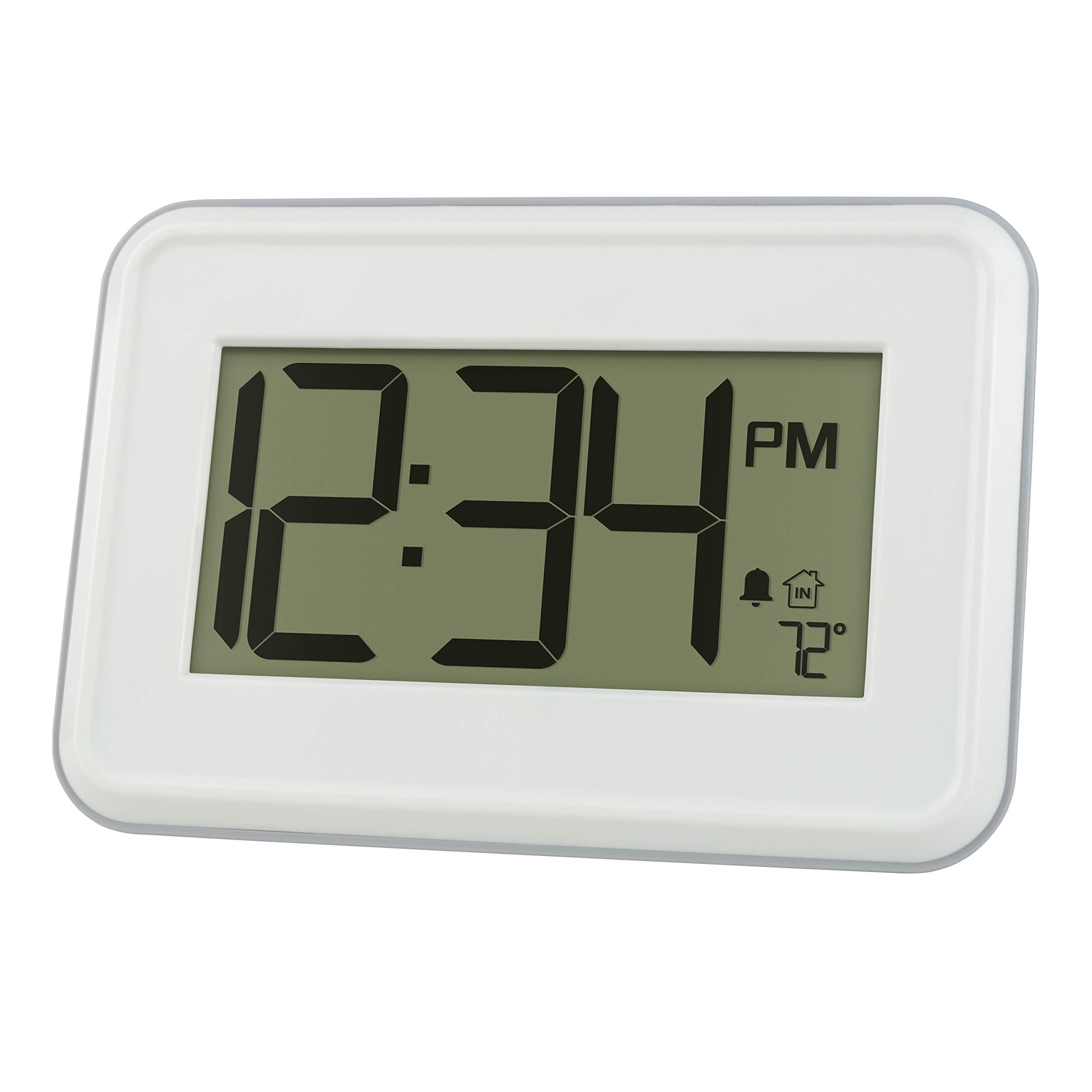 La Crosse Technology 513-113W-Int Digital White Wall Clock With Temperature & Countdown Timer