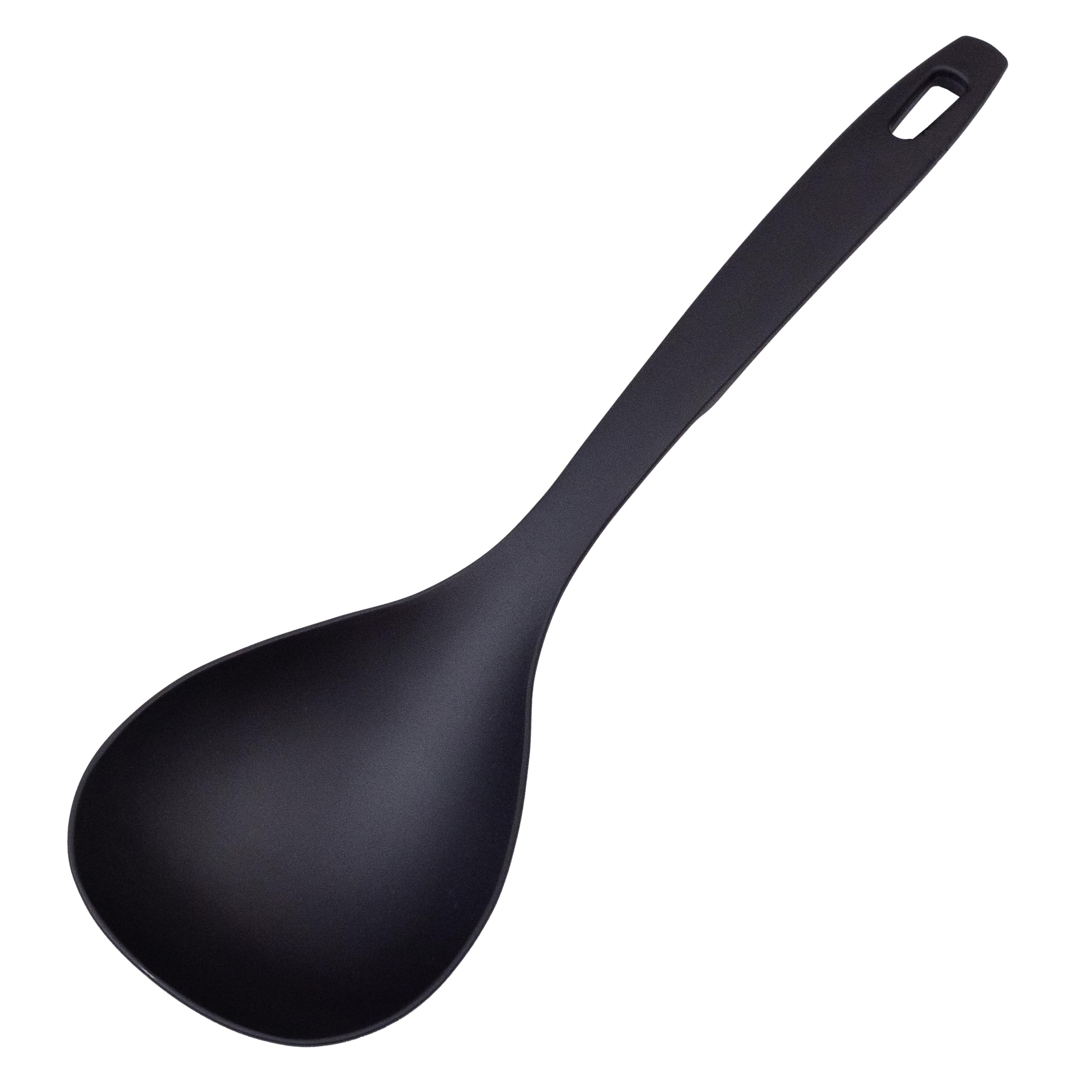 EARBLIS Cooking Spoon 12.2  Lightweight Nylon Ladle, NonSlip Grip, BPAFree, HeatResistant 410F, Nonstick Safe, Made in Ja