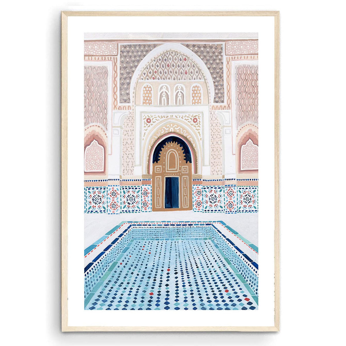 Nationcog Marrakech Art Print, Morocco Art Print, Medersa Ben Youssef, Travel Print, Travel Poster, Moroccan Decor, Housewarming