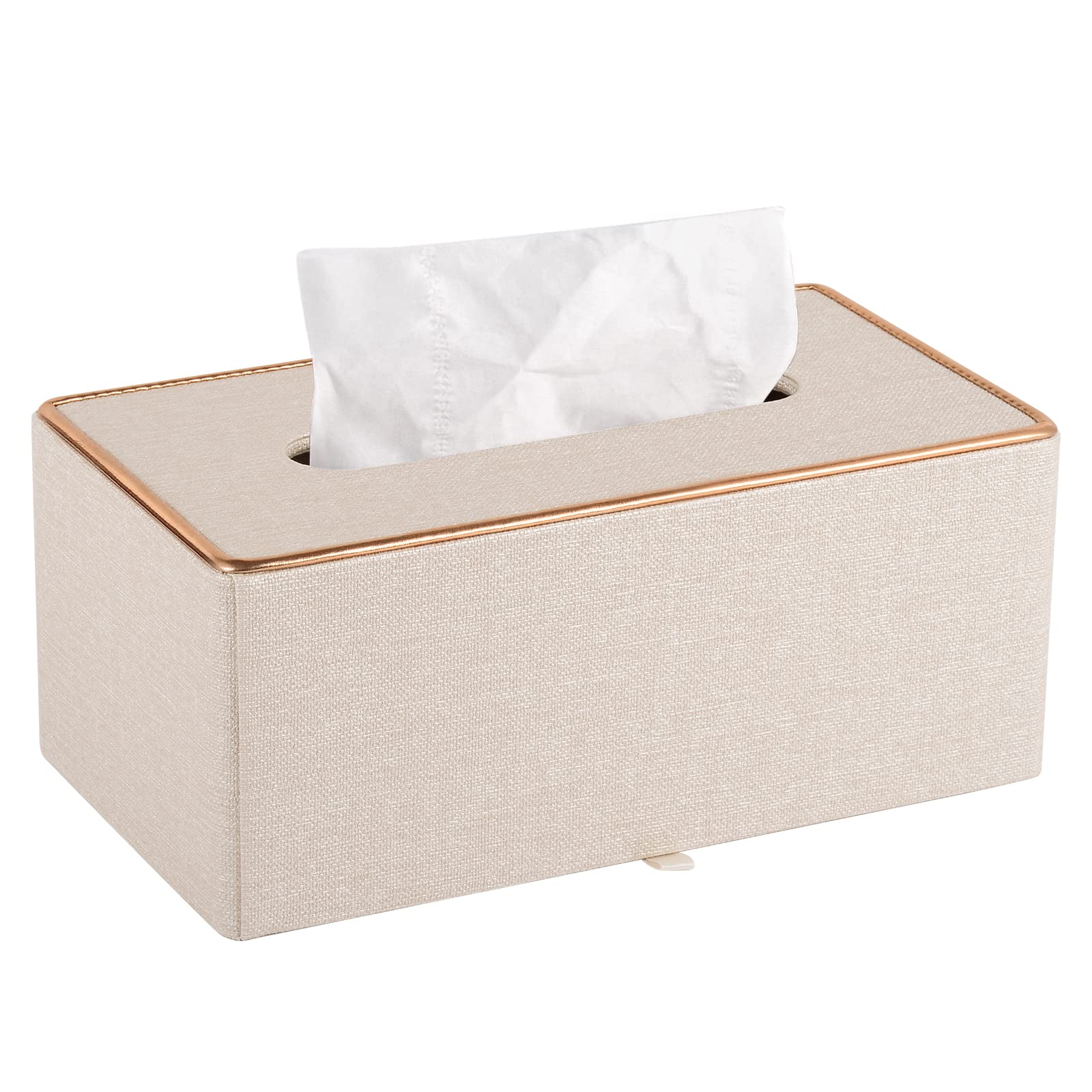 High-End Fashion Leather Tissue Box Holder Business Black, Rectangular Napkin Holder Drawer Paper Dispenser Dispenser, Home Offi