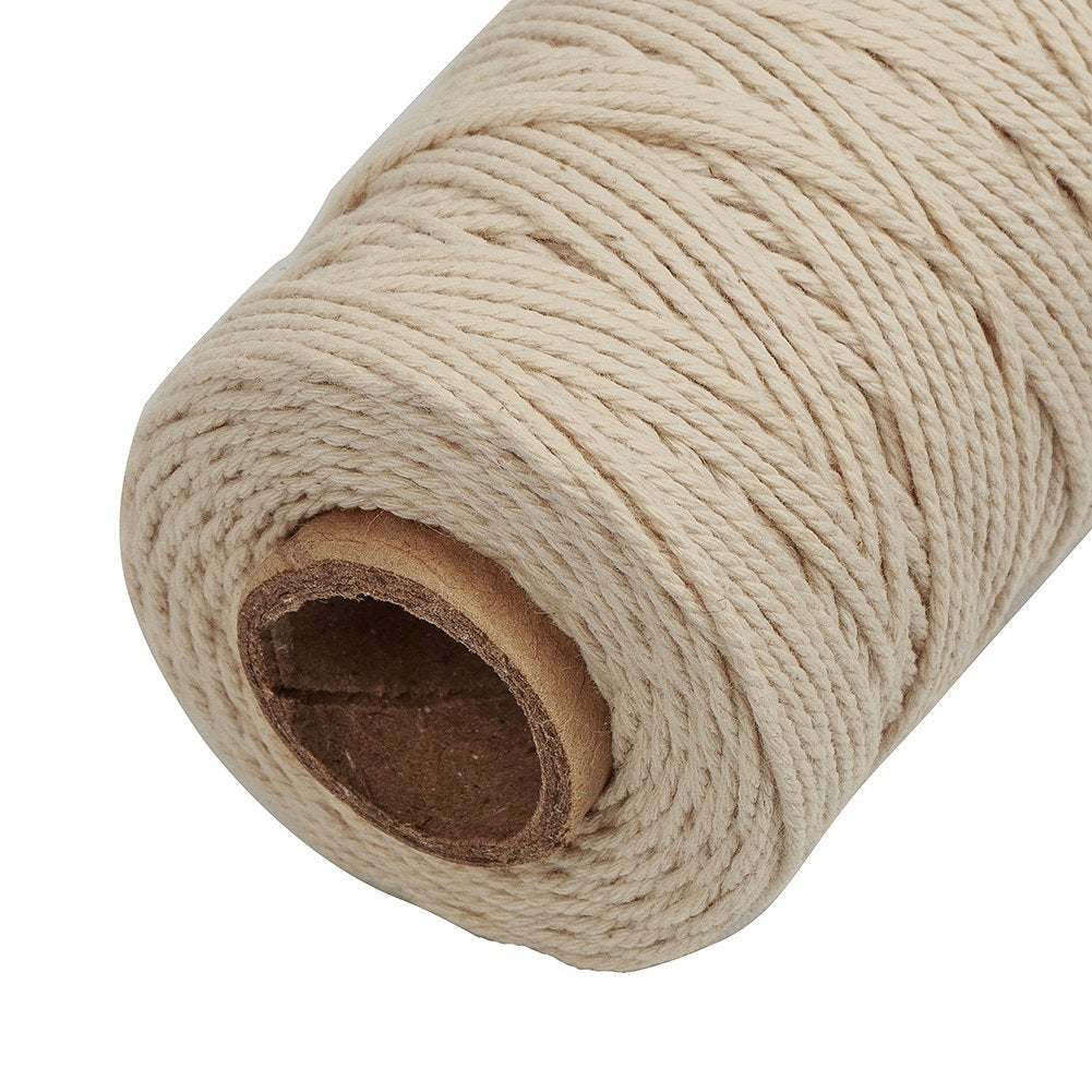 Tenn Well Butchers Cooking Twine - 328ft 3Ply 1mm Cotton String, Food Safe, White, Model TW002MX
