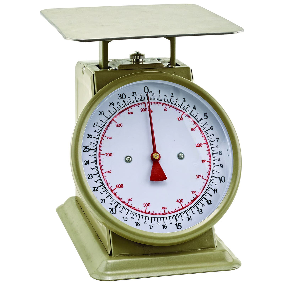 Winco Sclh-50, 50-Lbs Multifunction Kitchen And Food Scale, Stainless Steel Mechanical Measuring Commercial Grade Portion-Contro