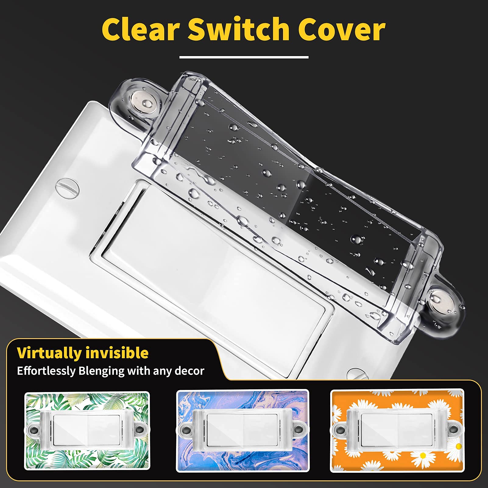 Magnetic Light Switch Guard Cover- Pszeznz Light Switch Outlet Covers For Flat Modern Wall Switches-Child Safety Protection(Clea