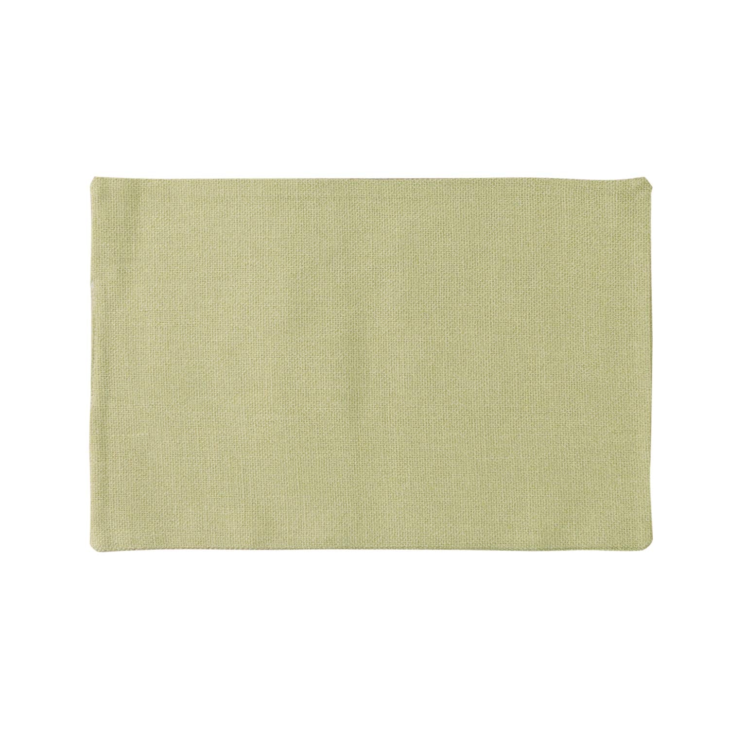Natus Weaver Set Of 4,Soft Caddice Faux Linen 2 Side Place Mats Heat Resistant Dining Table Place Mats Kitchen Table Mats 12 X 1
