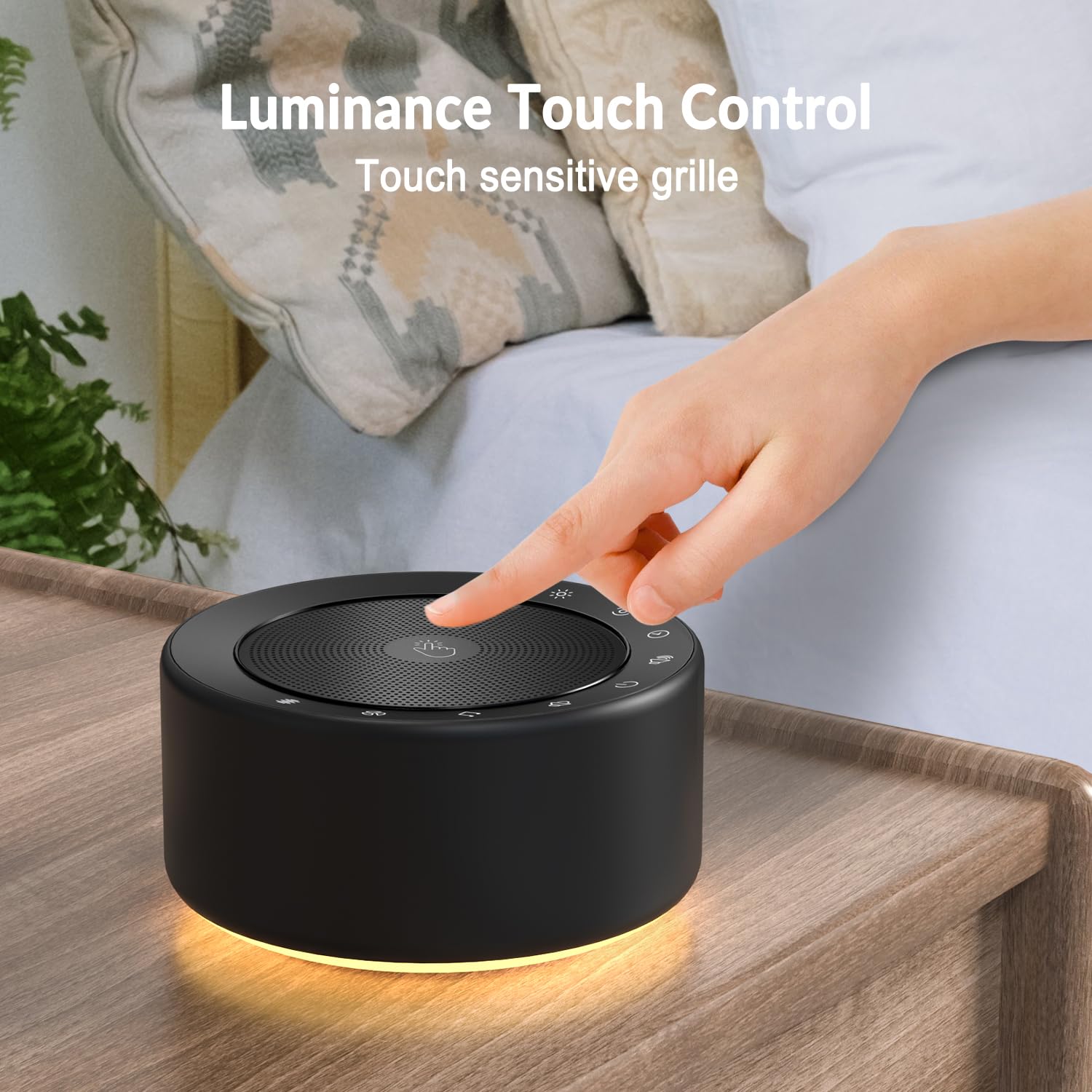 White Noise Machine with 30 High Fidelity Soundtracks  7 Colors Night Lights  Full Touch Metal Grille and Buttons  Timer and Memory Features  Plug in  Sound Machine for Baby  Adults